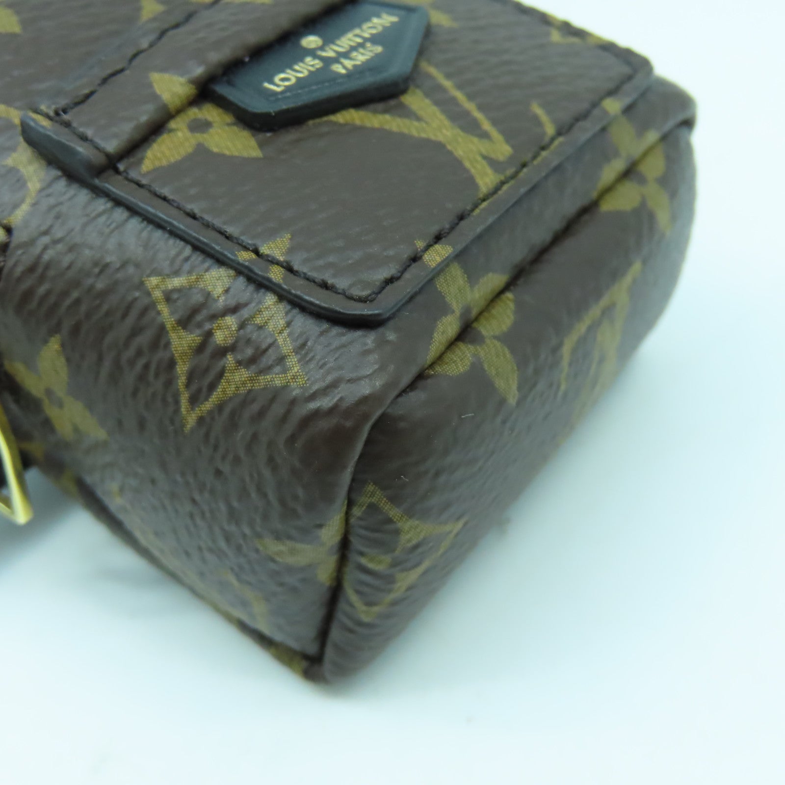 LOUIS VUITTON Monogram Party Palm Springs金扣手鐲啡色