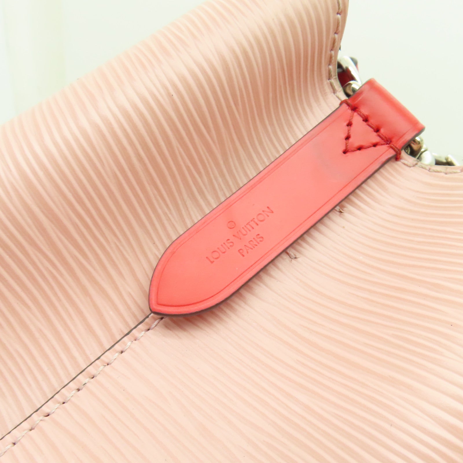 LOUIS VUITTON Epi NeoNoe BB銀扣手挽肩背兩用袋粉紅色/紅色