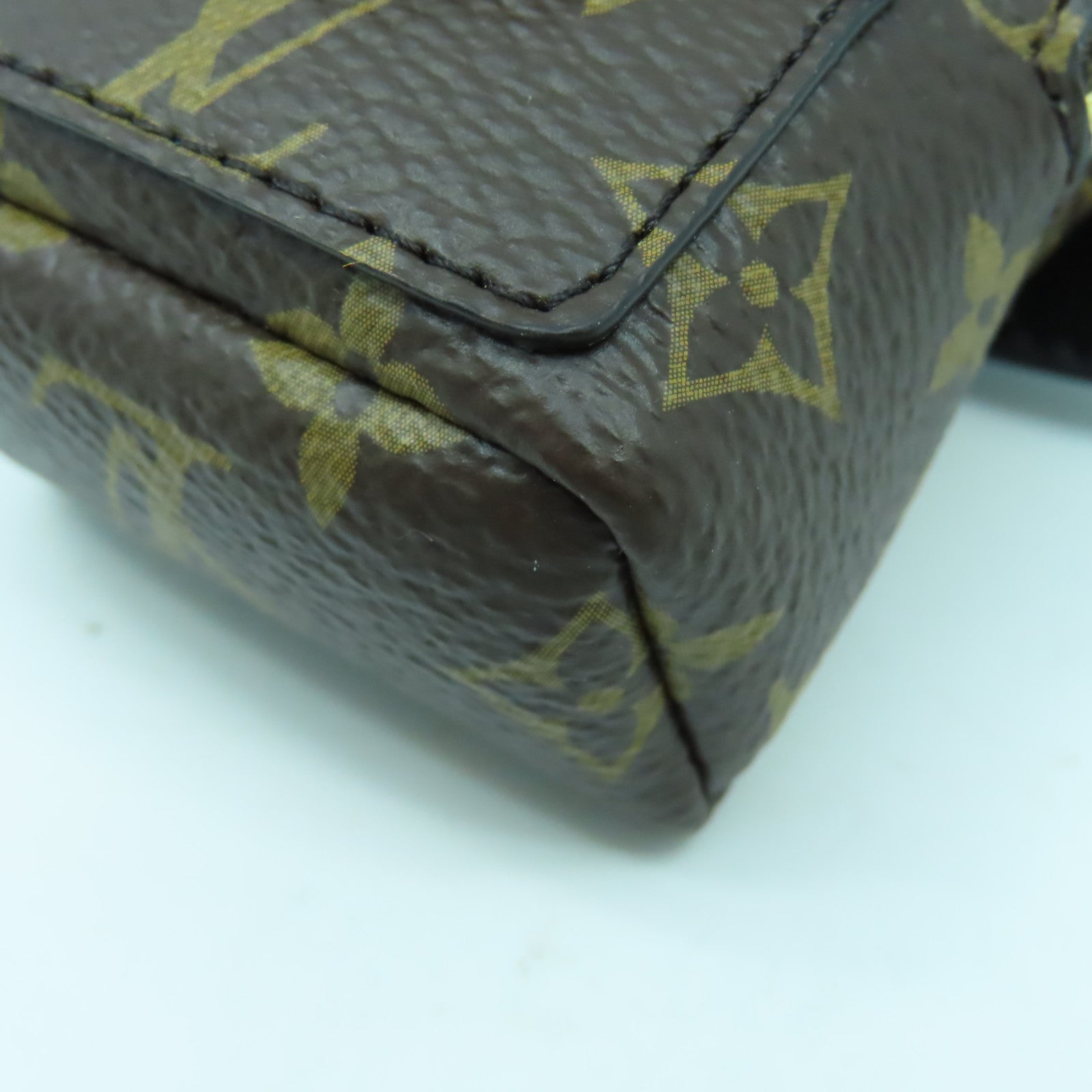 LOUIS VUITTON Monogram Party Palm Springs金扣手鐲啡色