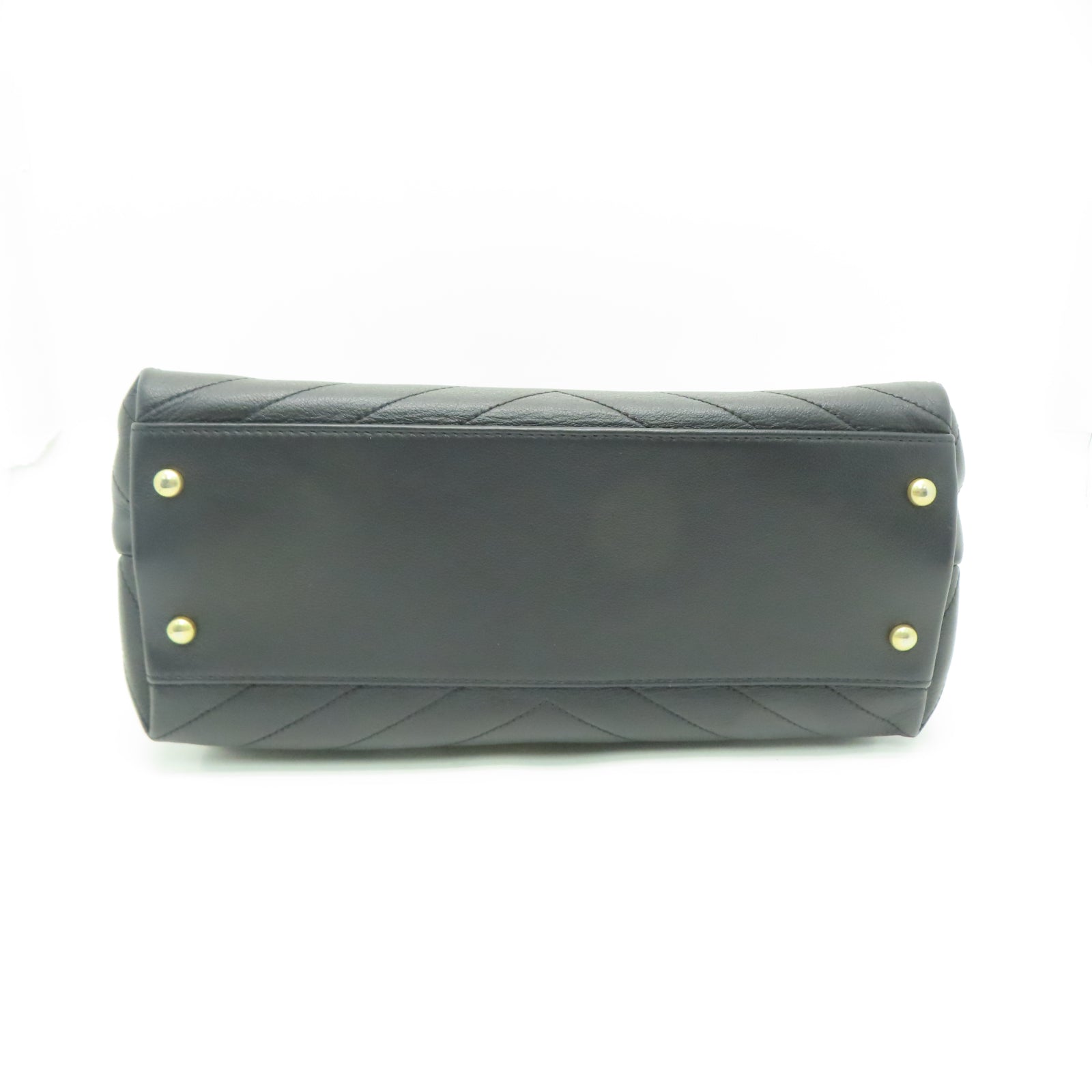 CHANEL 斜纹牛皮皮革/蛇皮皮革2 Way Shoulder Bag金扣链带肩背袋黑色