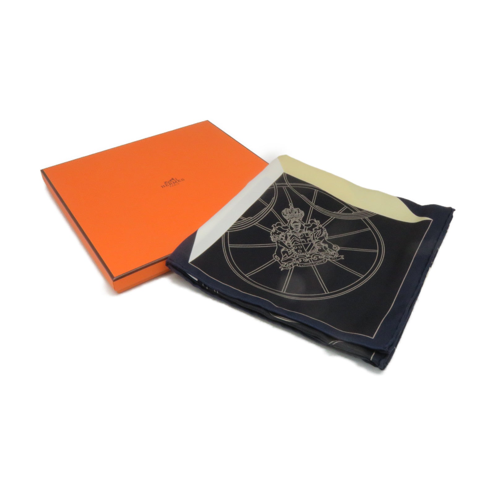 HERMES 丝质Scarf 90X90丝巾黑色/金色/宝蓝色/白色