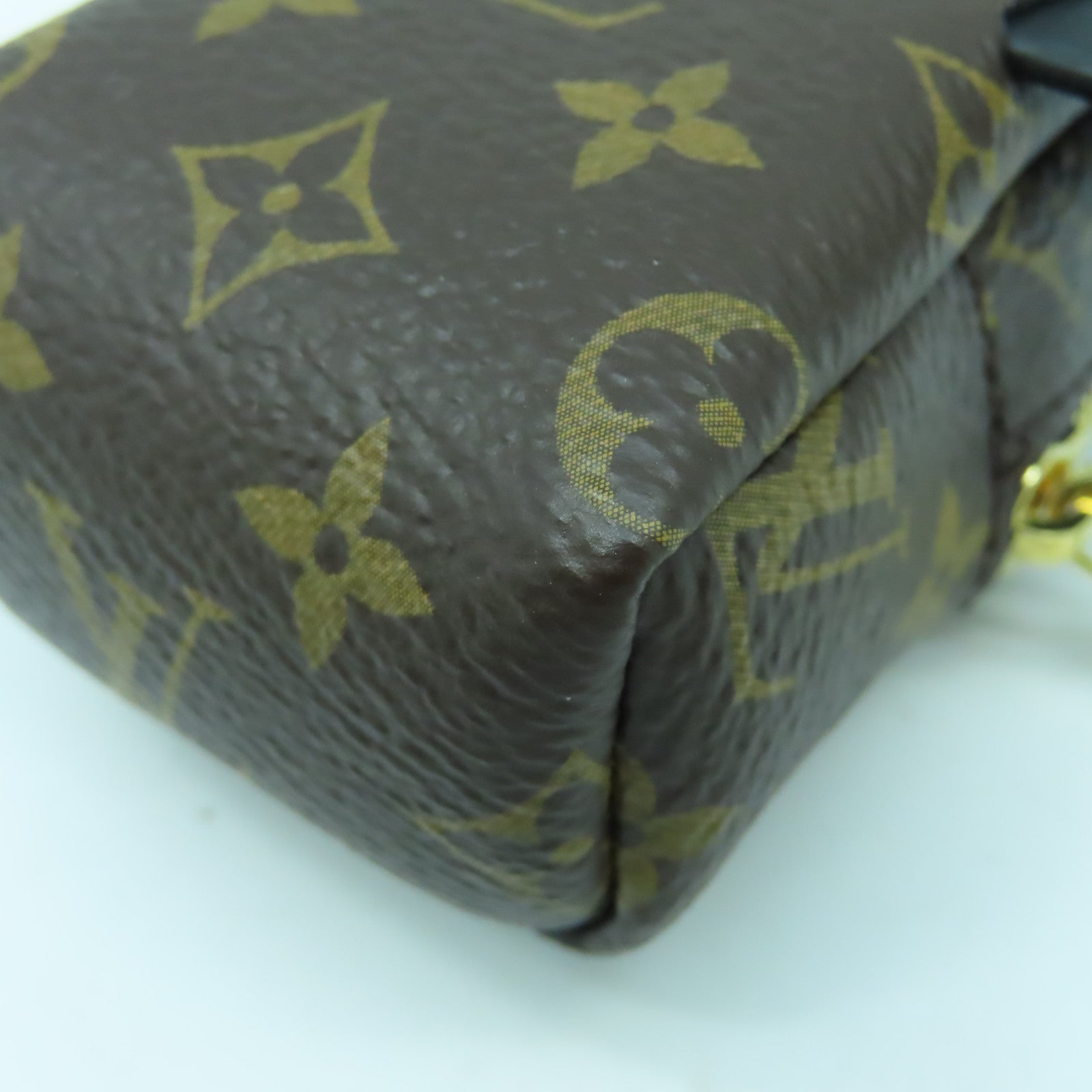 LOUIS VUITTON Monogram Party Palm Springs金扣手鐲啡色
