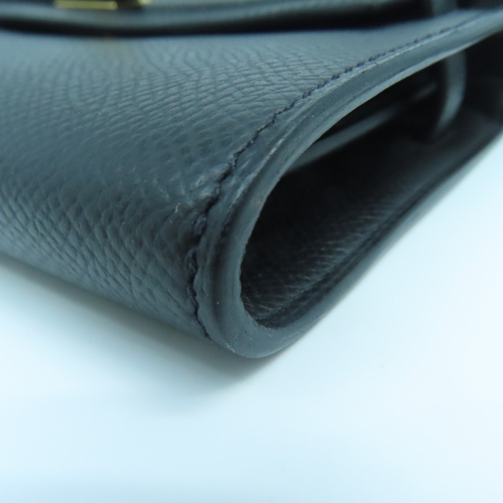 HERMES Epsom皮革Kelly To Go金扣肩背袋黑色