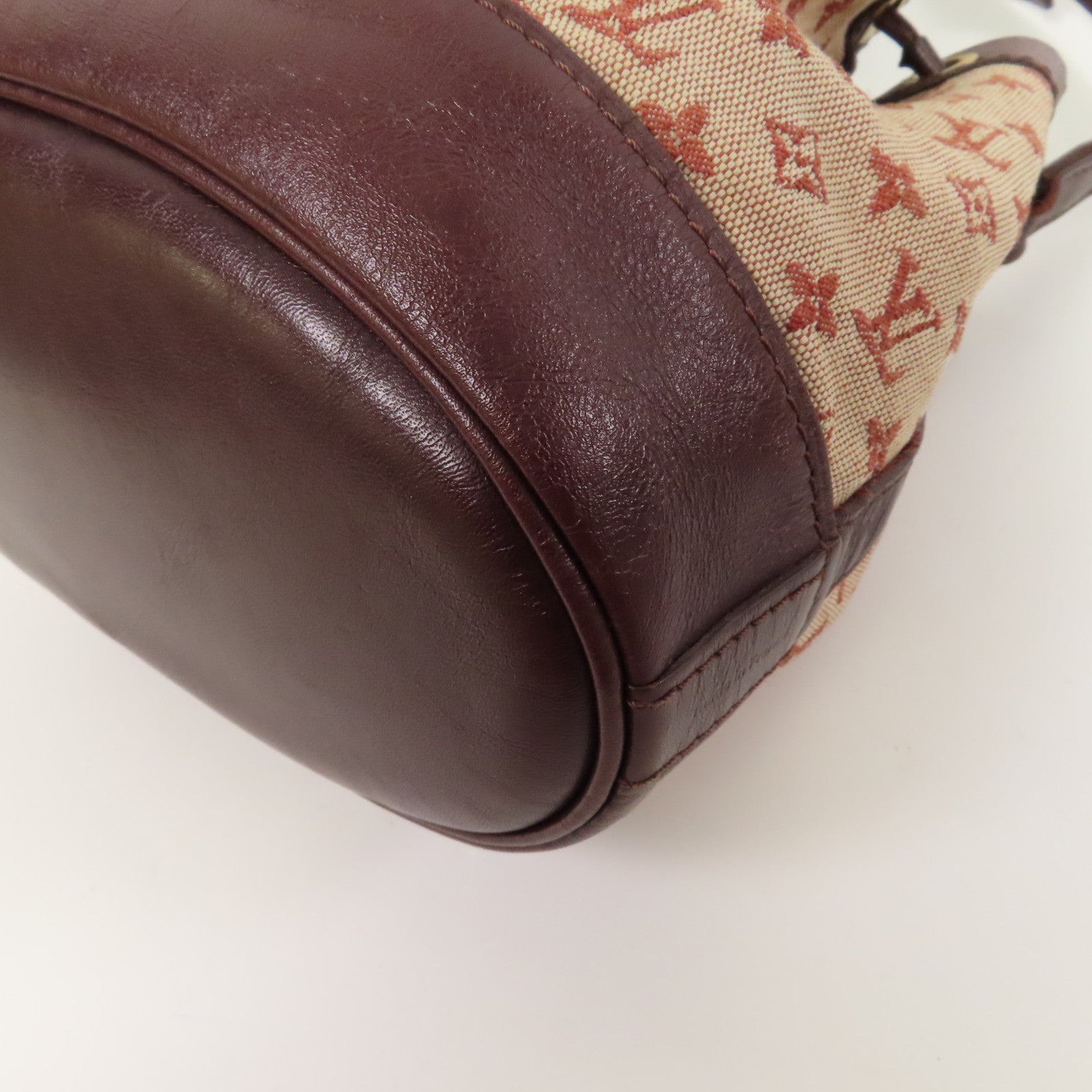 LOUIS VUITTON Monogram Mini Lin金扣Noelie肩背袋紅色
