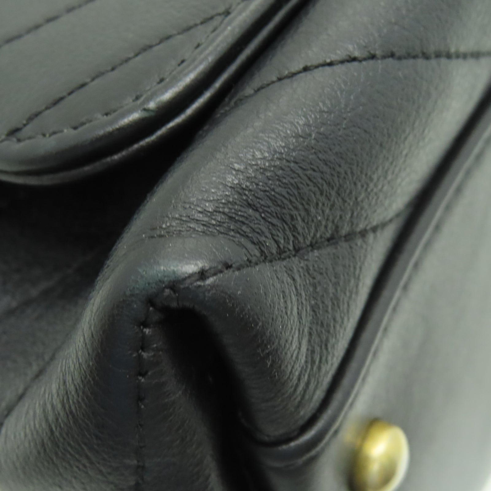 CHANEL 斜纹牛皮皮革/蛇皮皮革2 Way Shoulder Bag金扣链带肩背袋黑色