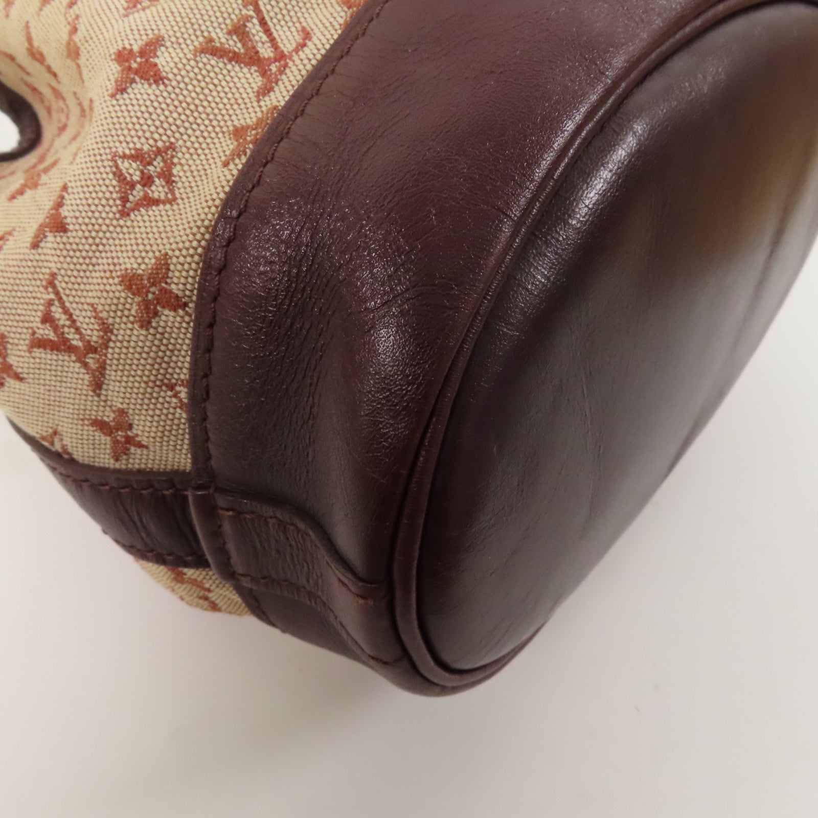 LOUIS VUITTON Monogram Mini Lin金扣Noelie肩背袋紅色