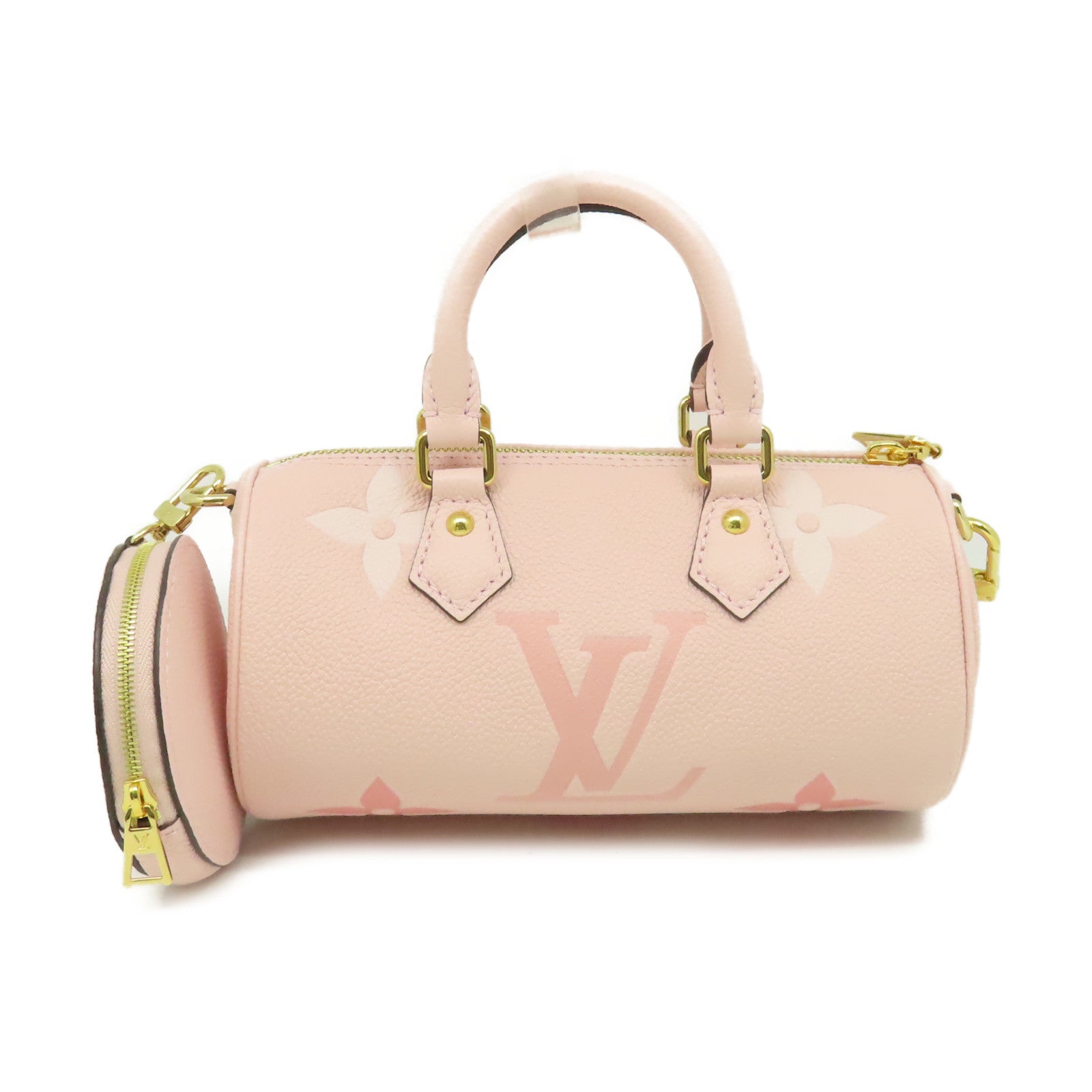 LOUIS VUITTON Monogram Empreinte Papillon BB 2Way Shoulder Bag手挽肩背兩用袋粉紅色