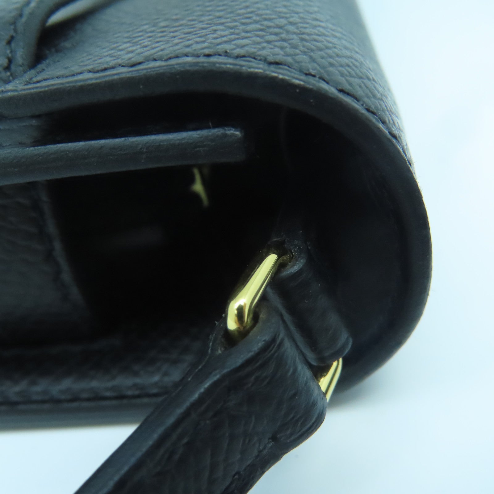 HERMES Epsom皮革Kelly To Go金扣肩背袋黑色