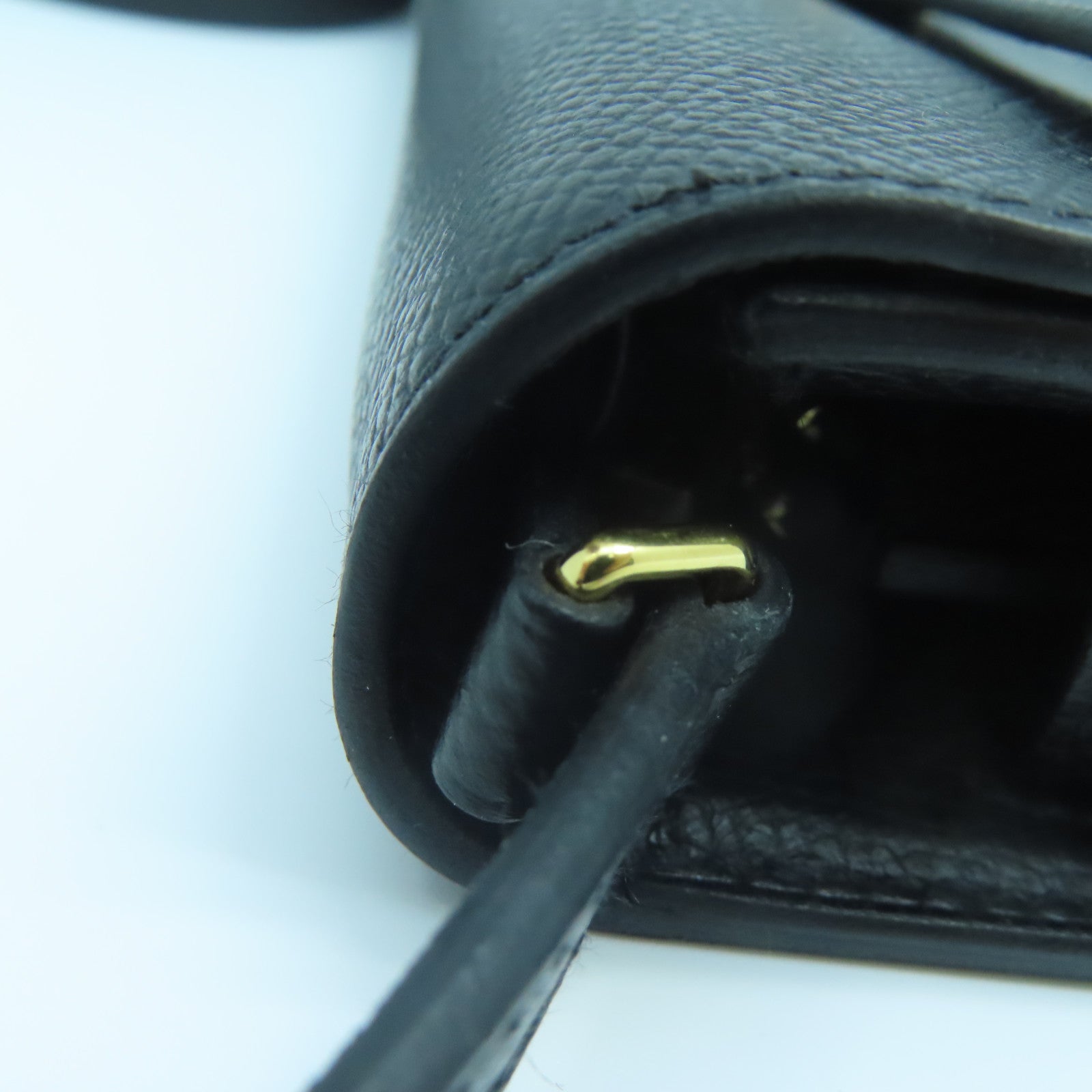 HERMES Epsom皮革Kelly To Go金扣肩背袋黑色