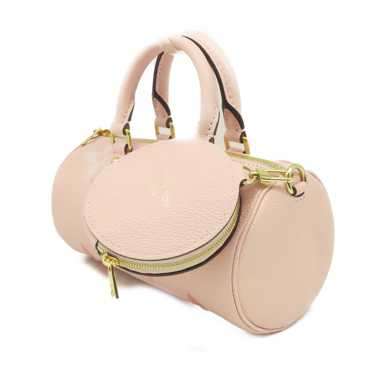 LOUIS VUITTON Monogram Empreinte Papillon BB 2Way Shoulder Bag手挽肩背兩用袋粉紅色