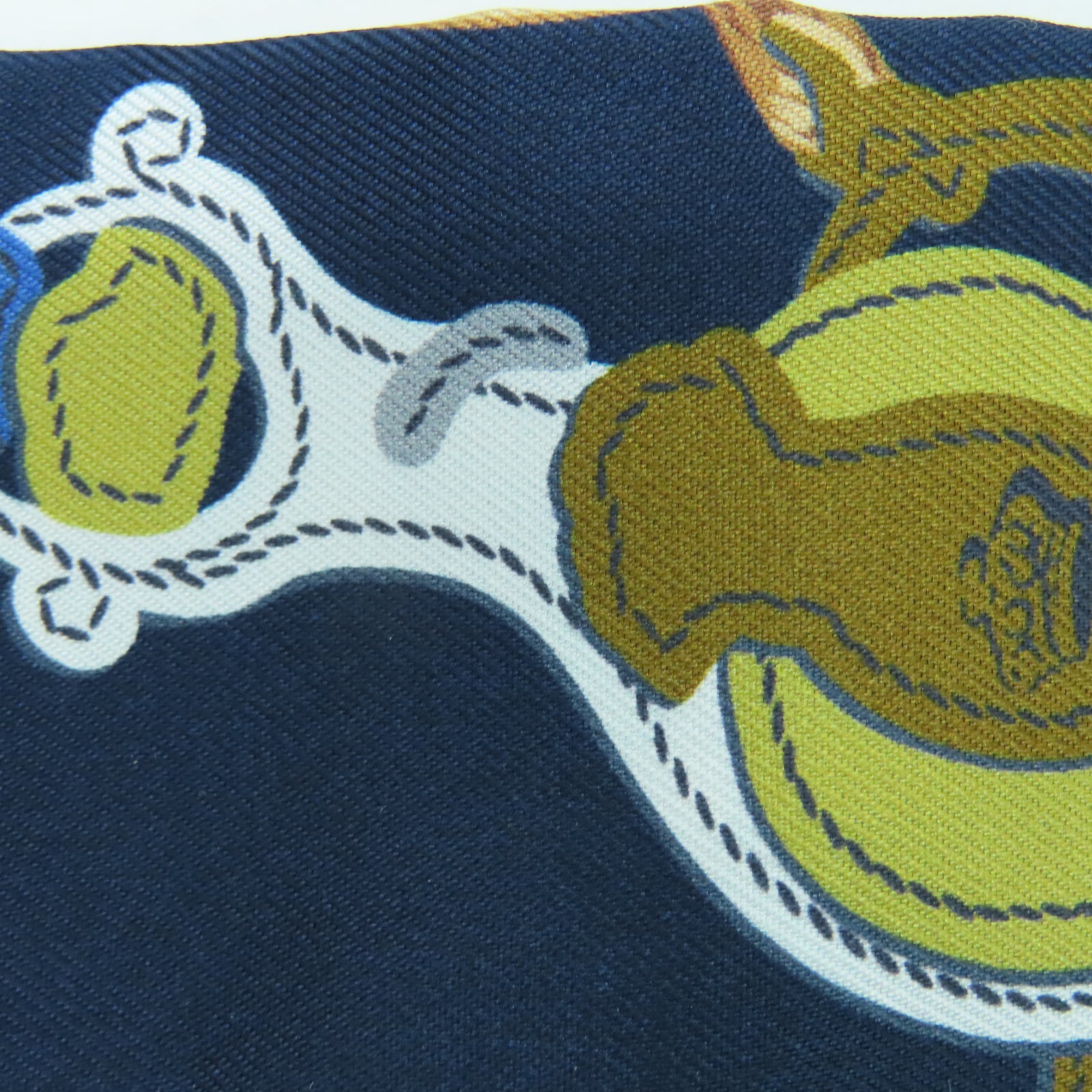 HERMES 絲質Twilly絲巾藍色