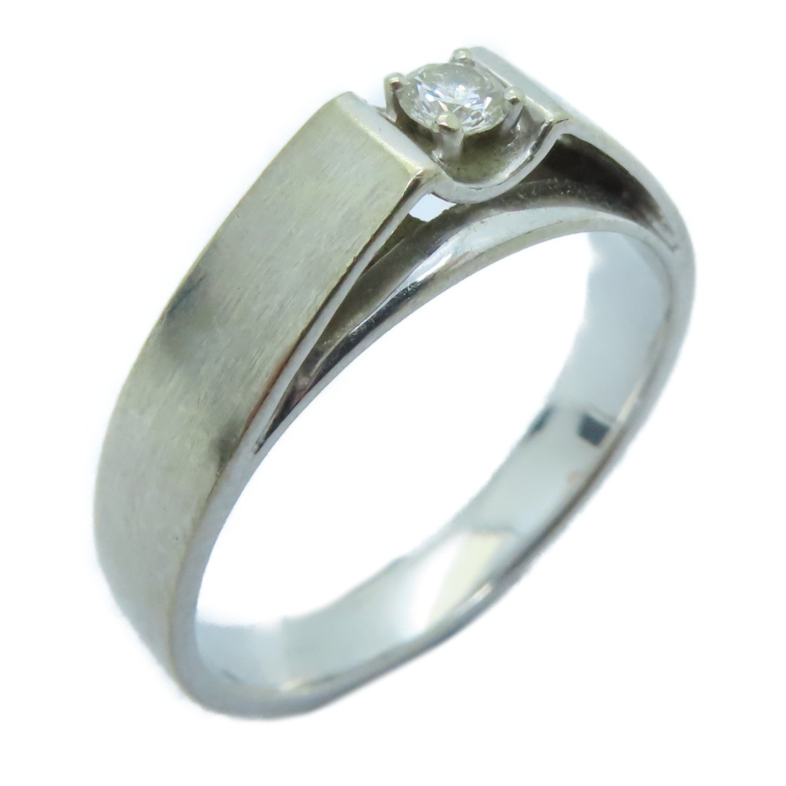 JEWELRY 18K白金Diamond Ring 0.12ct钻石戒指US#9.5