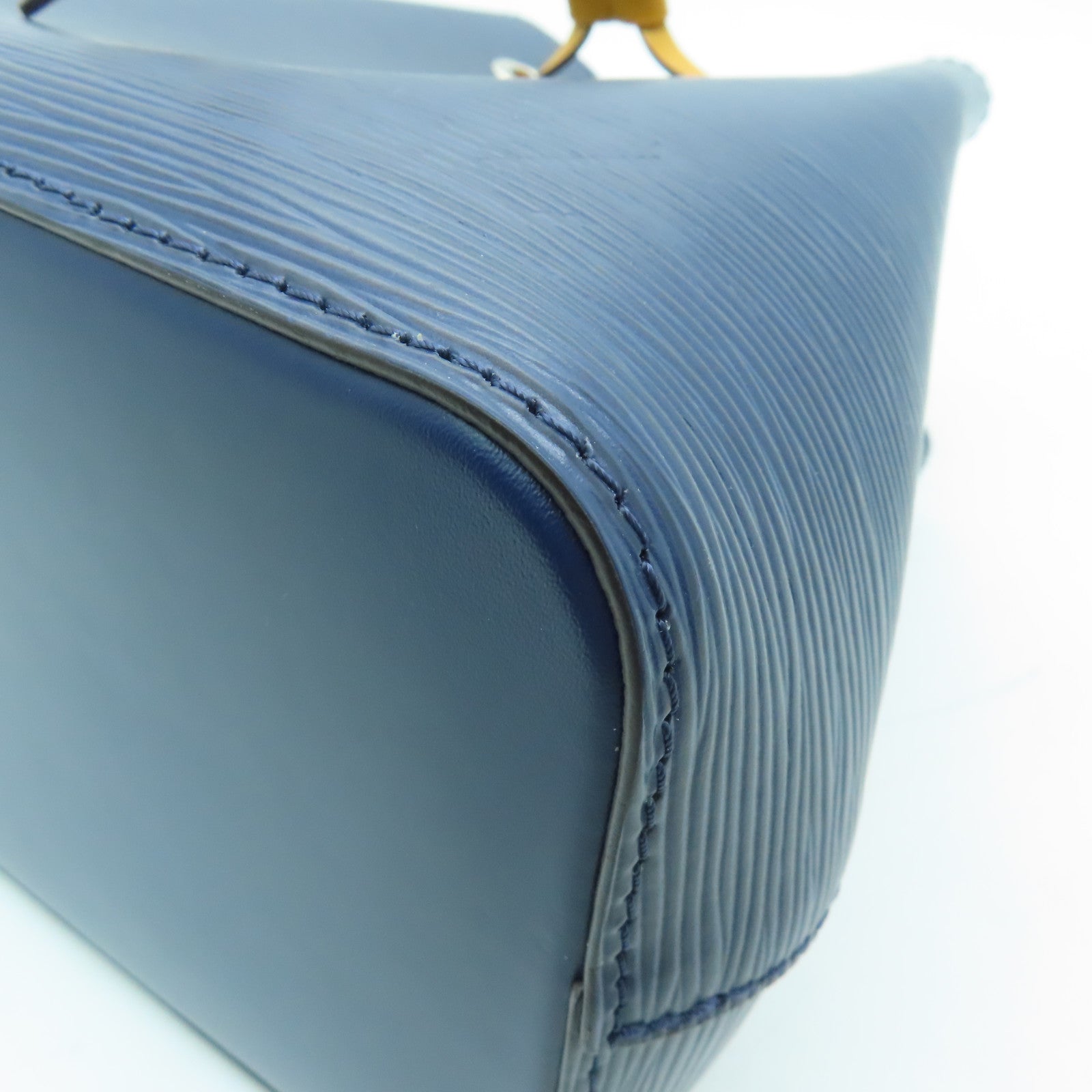 LOUIS VUITTON Epi Neo Noe BB銀扣手挽肩背兩用袋深藍色/橙色