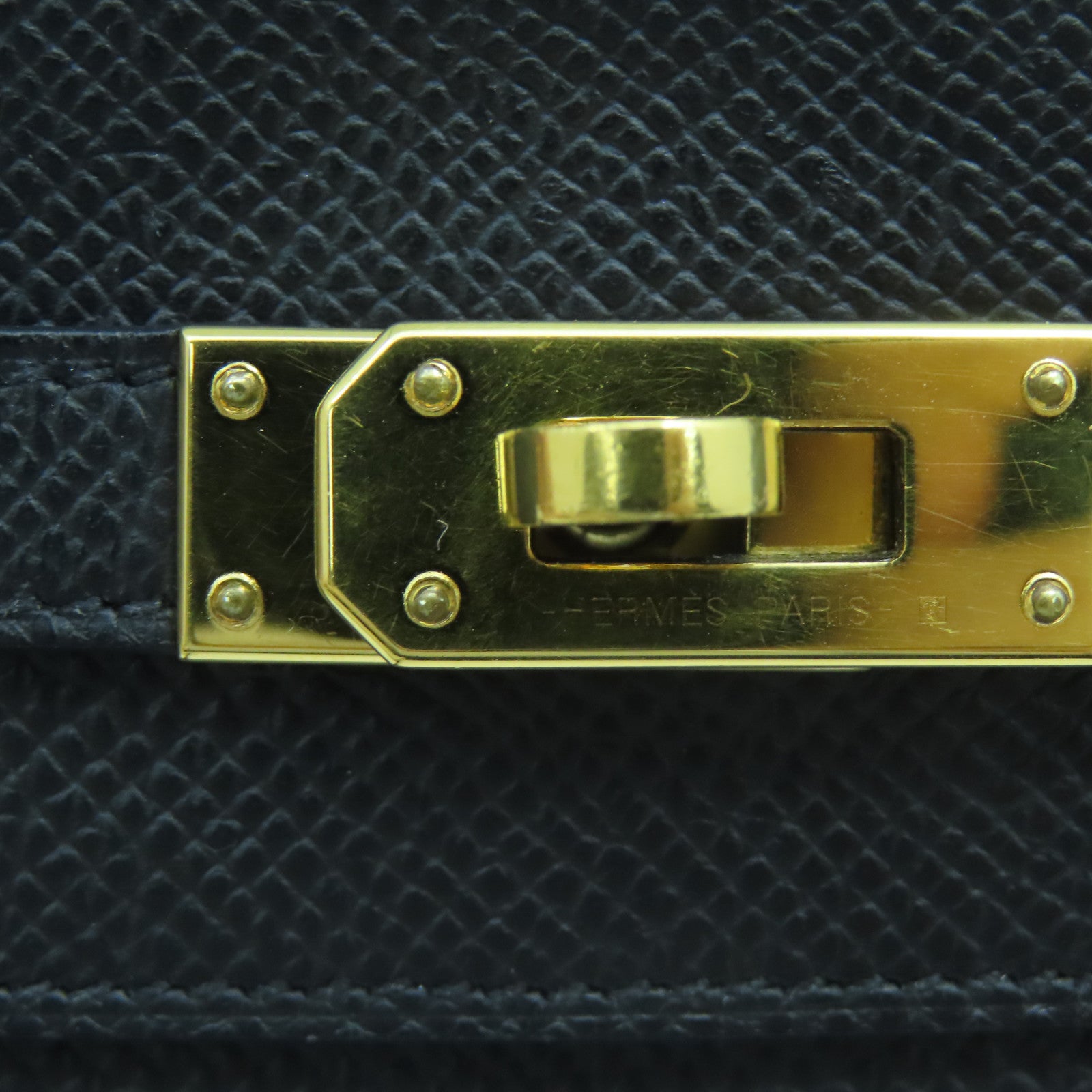 HERMES Epsom皮革Kelly To Go金扣肩背袋黑色