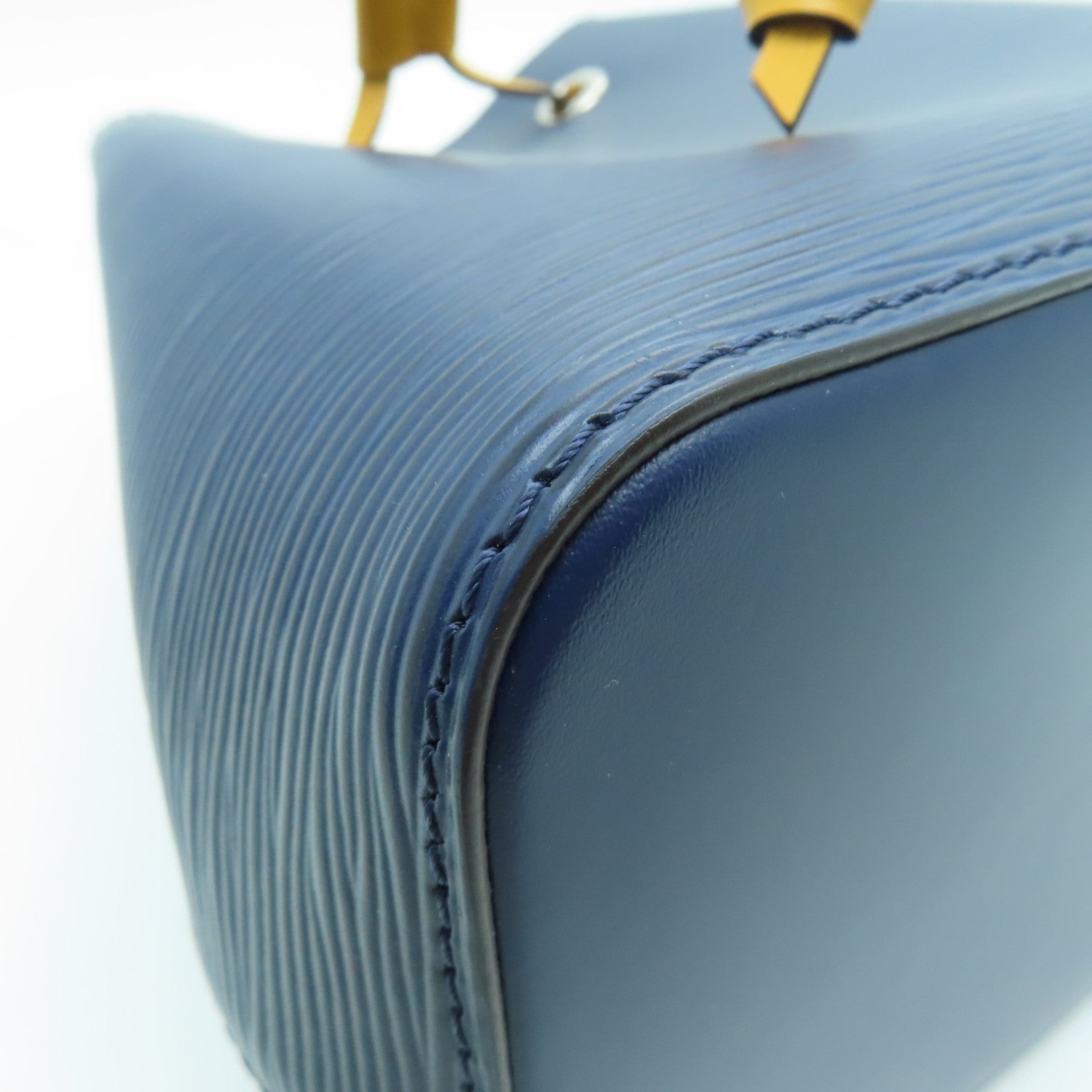 LOUIS VUITTON Epi Neo Noe BB銀扣手挽肩背兩用袋深藍色/橙色