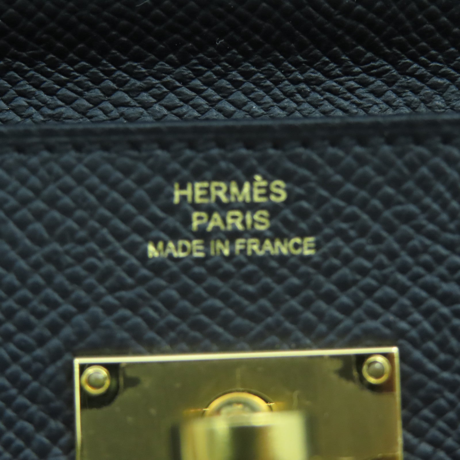 HERMES Epsom皮革Kelly To Go金扣肩背袋黑色