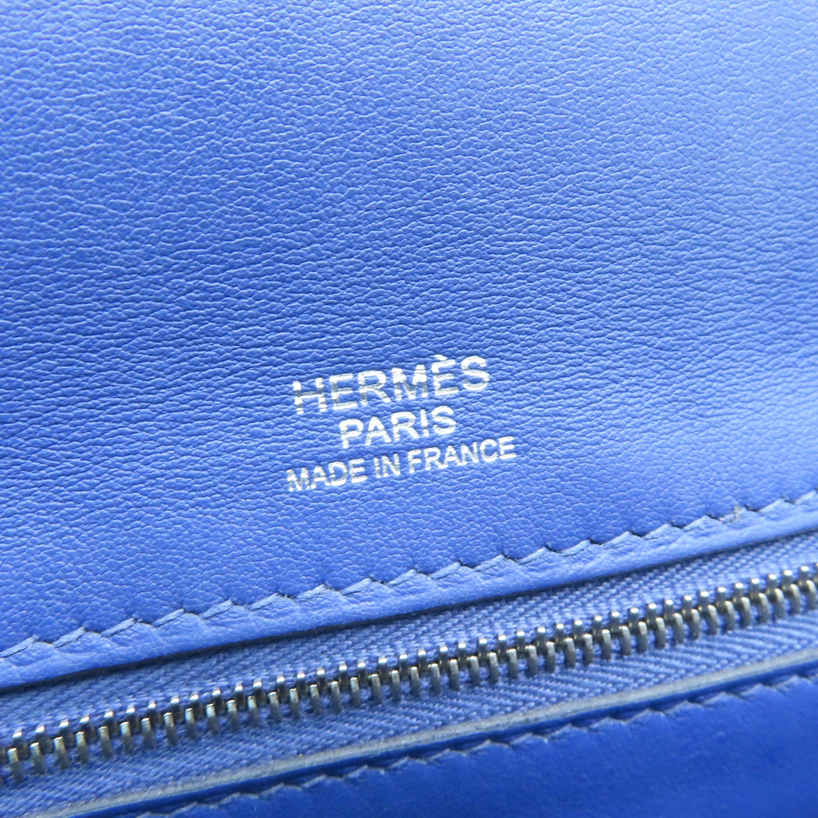 HERMES Togo皮革24/24 29cm银扣手挽肩背两用袋Blue Encre/蓝色