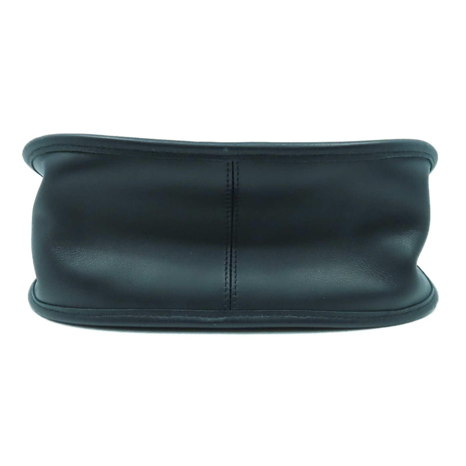 CHANEL 斜紋軟呢/牛皮皮革2 way Shoulder Bag銀扣手挽肩背兩用袋黑色/藍色