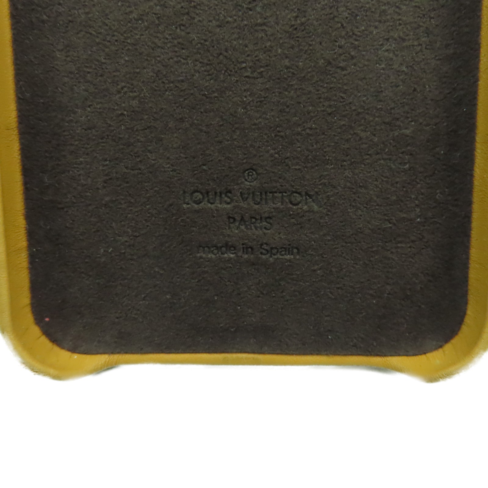 LOUIS VUITTON Monogram/皮革Phone Case金扣手機袋啡色