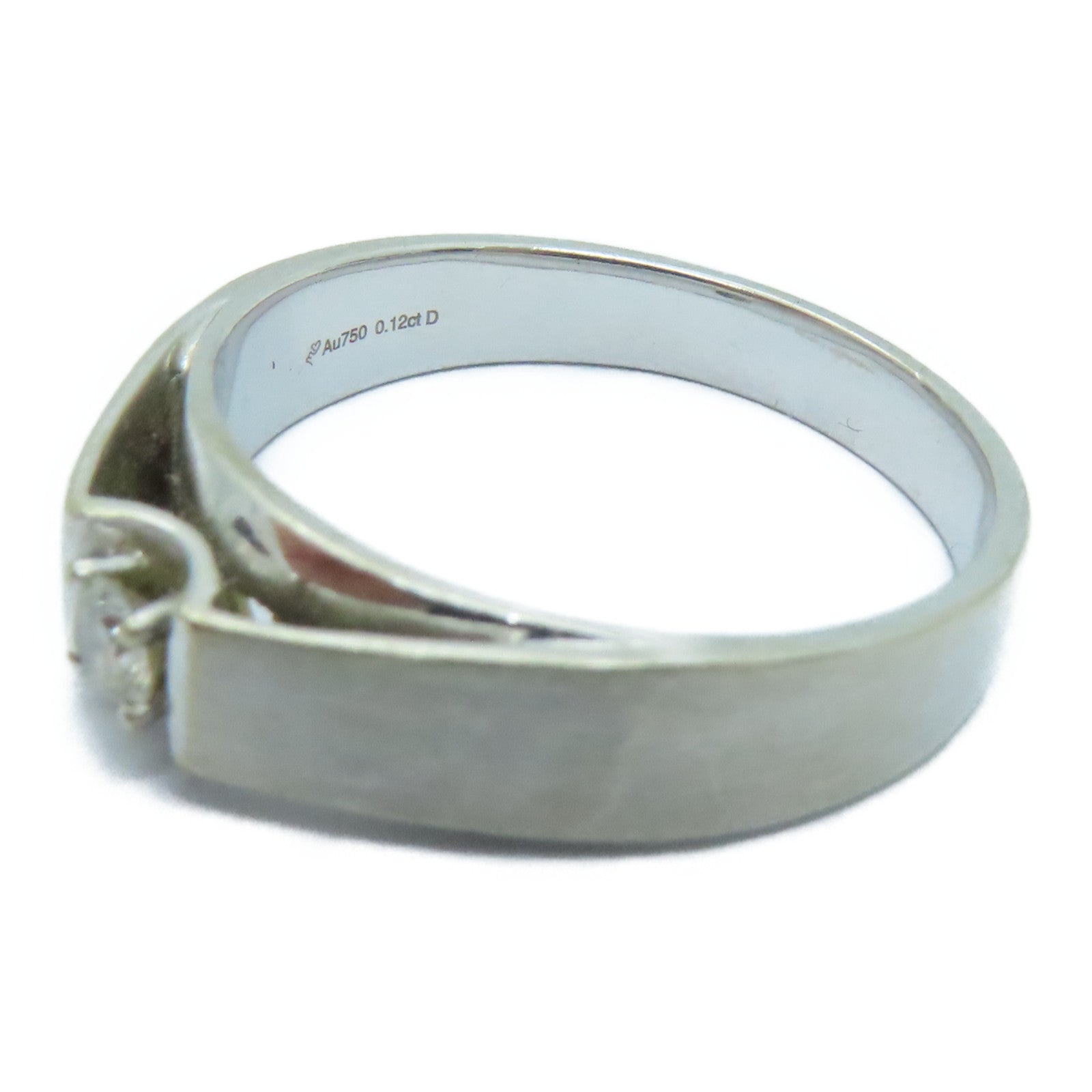 JEWELRY 18K白金Diamond Ring 0.12ct钻石戒指US#9.5