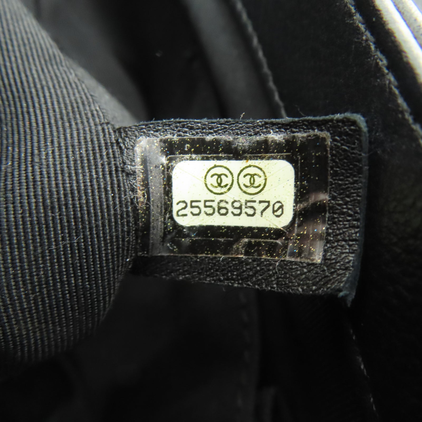 CHANEL 斜纹牛皮皮革/蛇皮皮革2 Way Shoulder Bag金扣链带肩背袋黑色