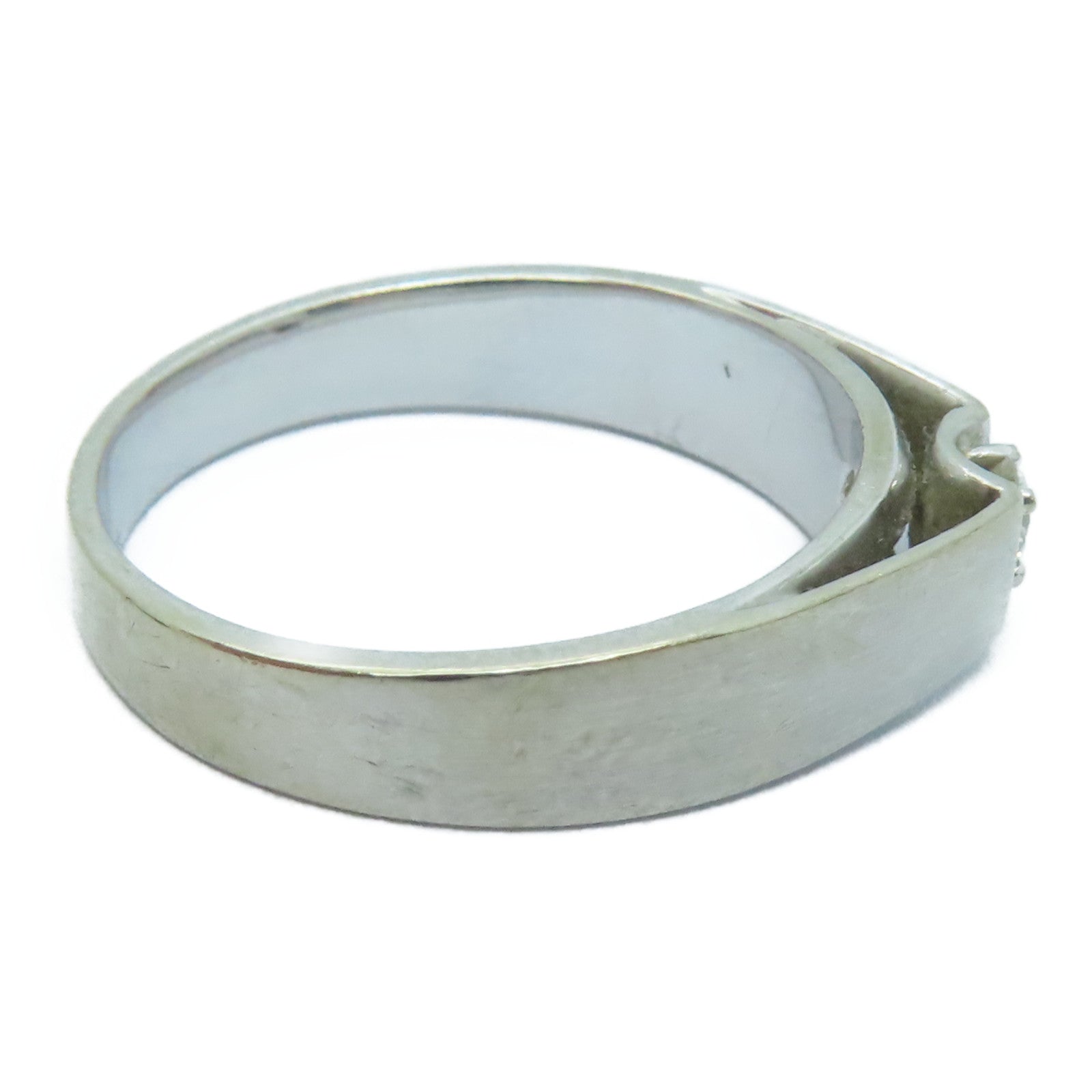 JEWELRY 18K白金Diamond Ring 0.12ct钻石戒指US#9.5