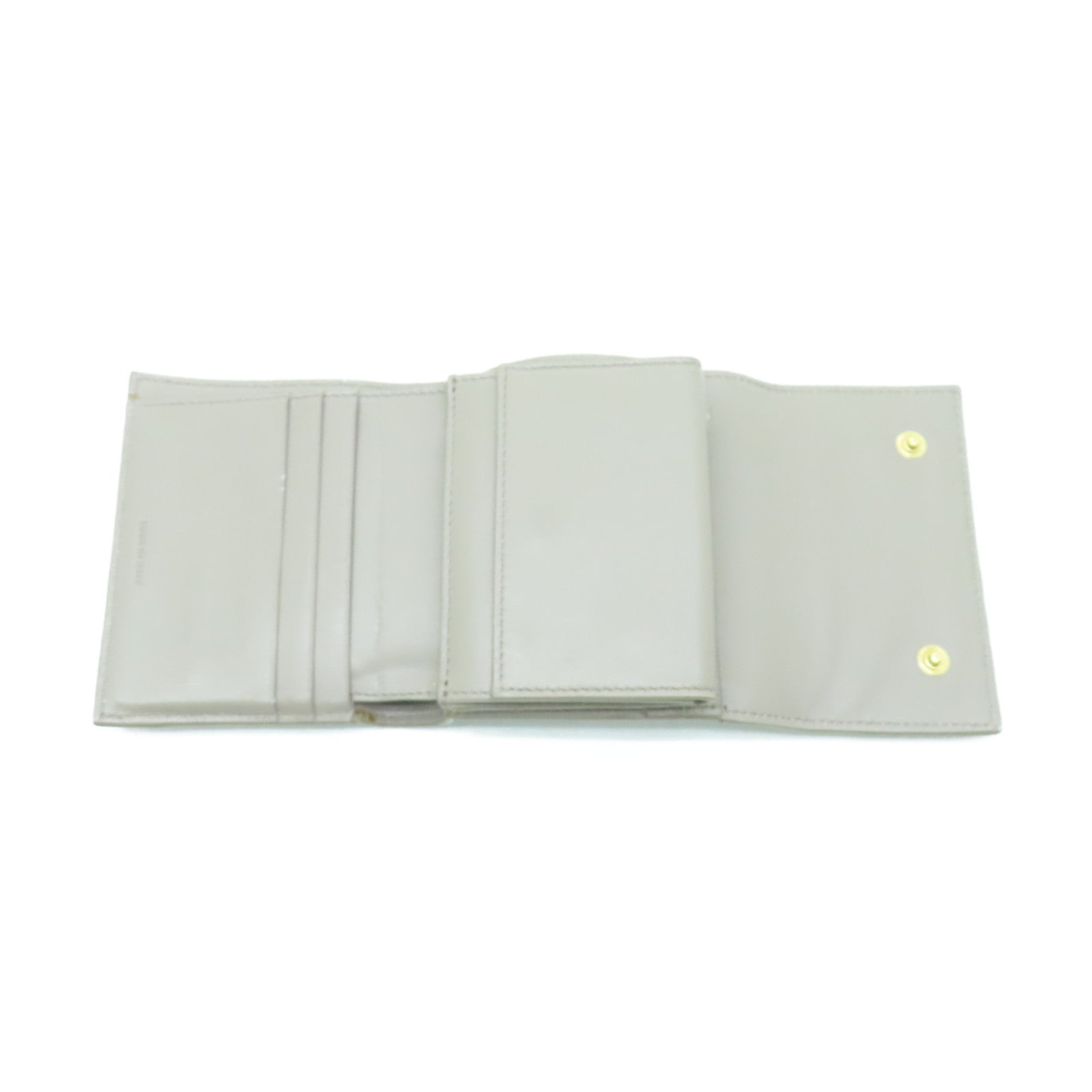 CELINE 【激減優惠】牛皮皮革Fold Wallet金扣錢包灰色