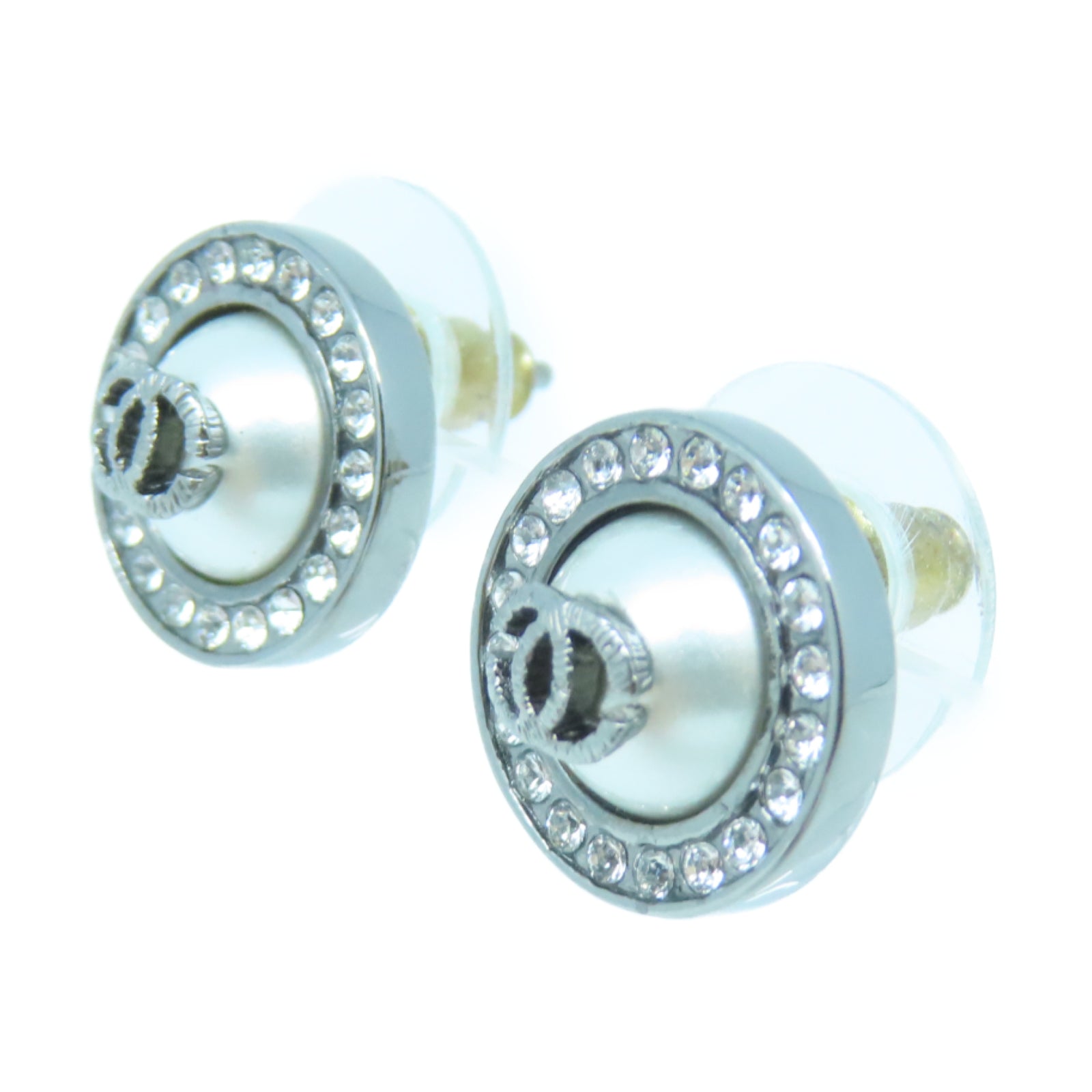 CHANEL 金屬Earrings耳環銀色