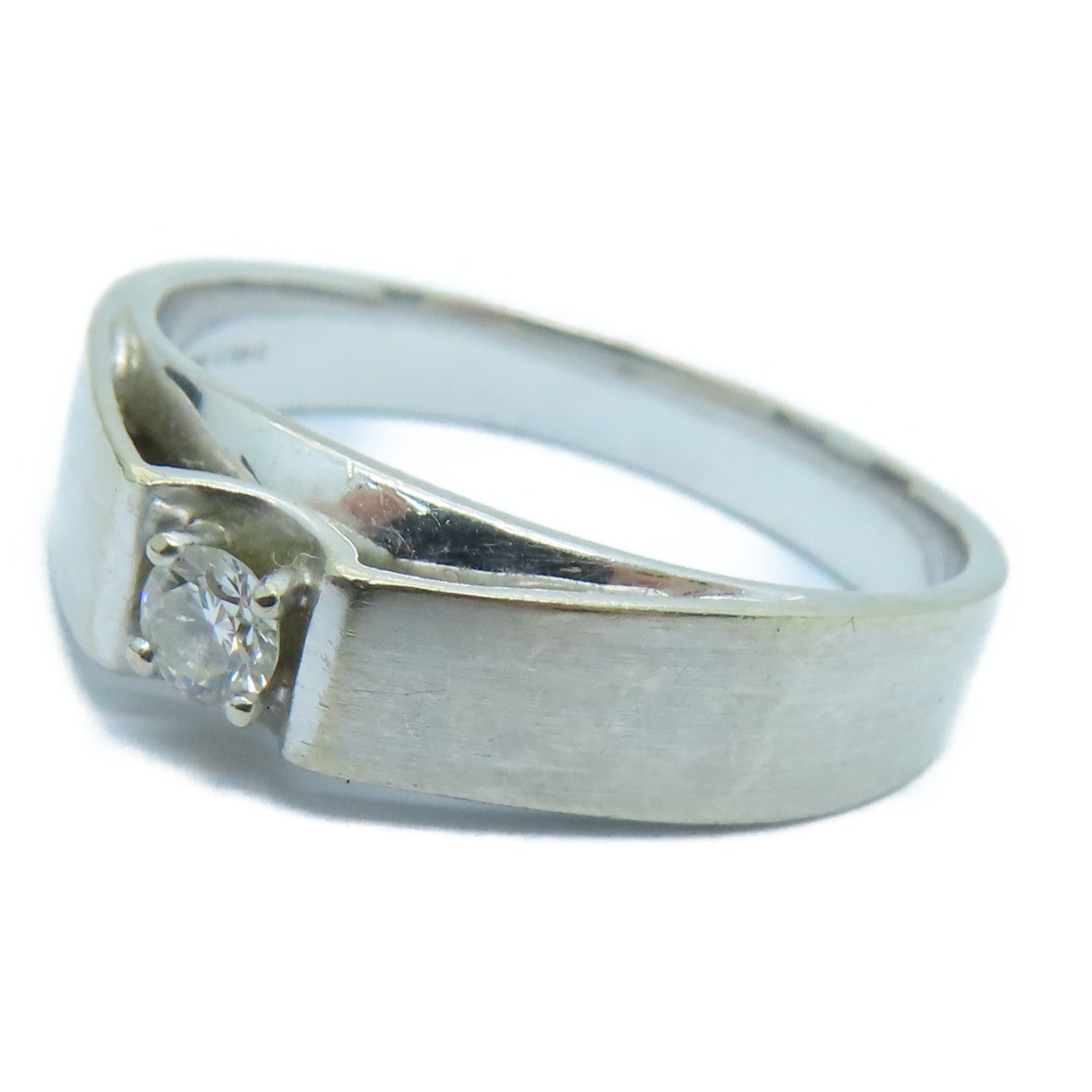 JEWELRY 18K白金Diamond Ring 0.12ct钻石戒指US#9.5
