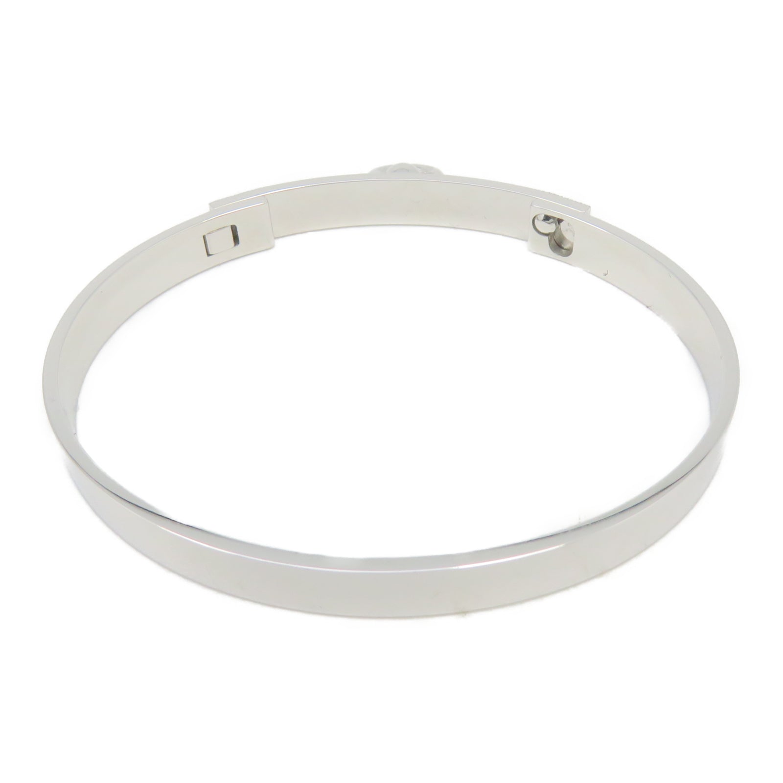 HERMES 【激减优惠】18K白金Collier De Chien Bracelet 0.91ct钻石手环