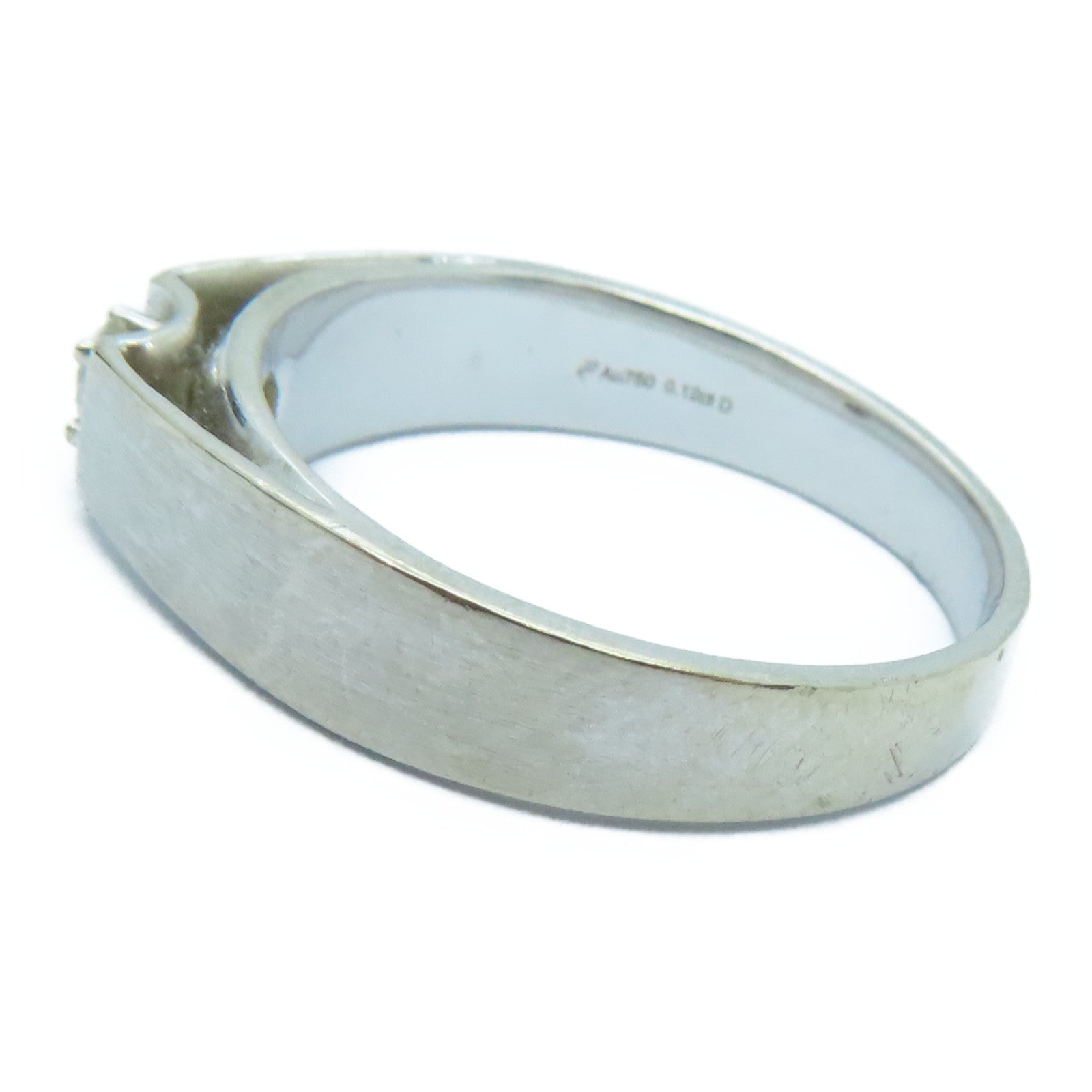 JEWELRY 18K白金Diamond Ring 0.12ct钻石戒指US#9.5