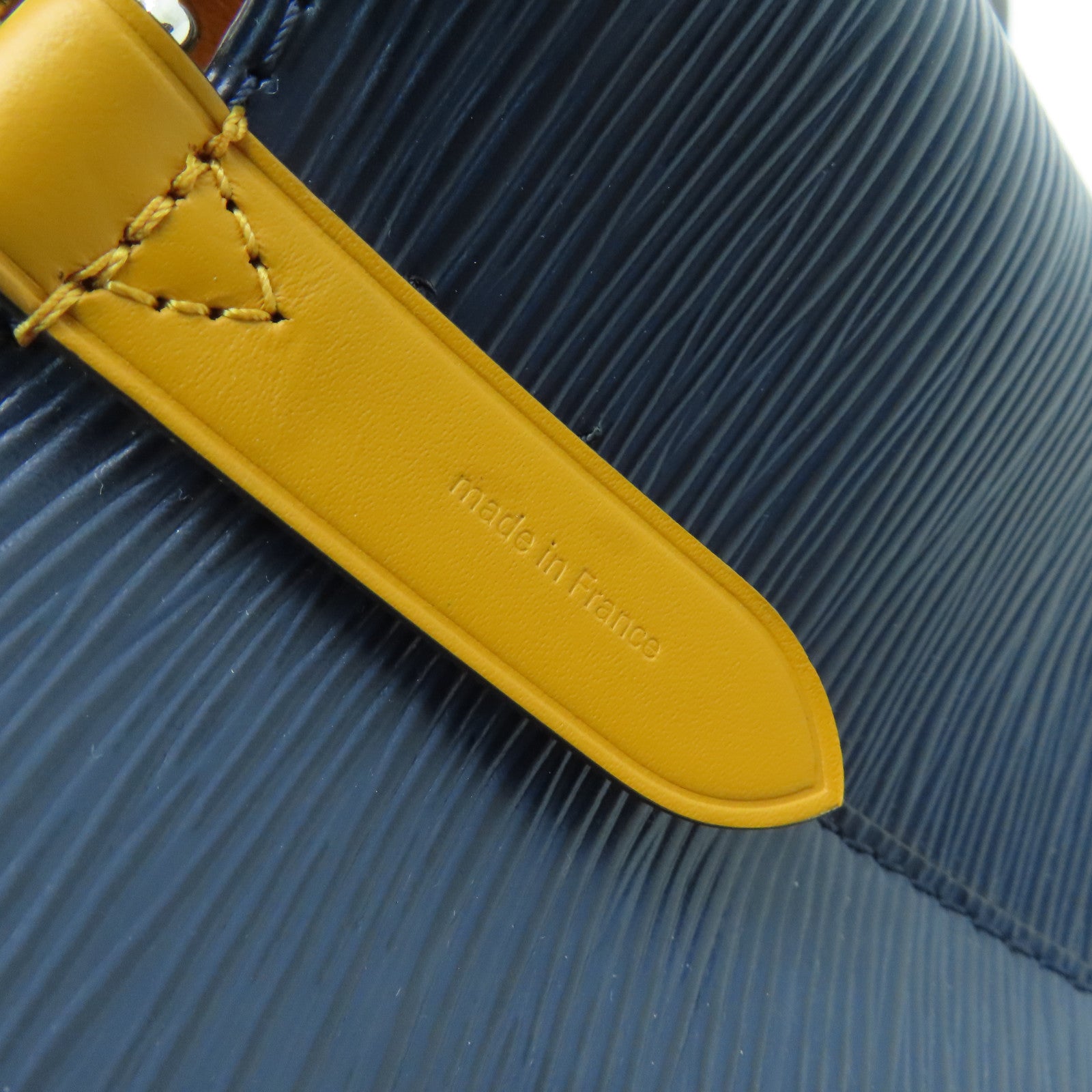 LOUIS VUITTON Epi Neo Noe BB銀扣手挽肩背兩用袋深藍色/橙色