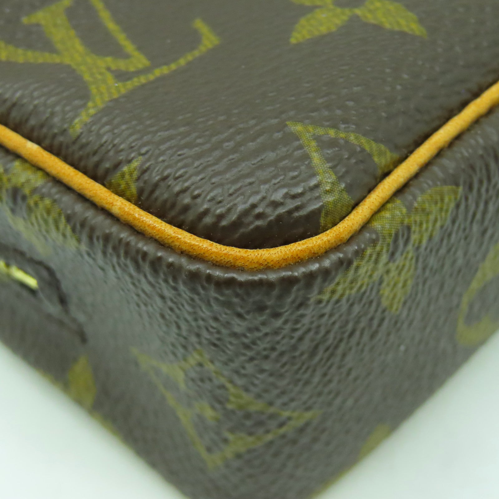 LOUIS VUITTON Monogram Trousse Wapiti Pouch金扣手拿包啡色