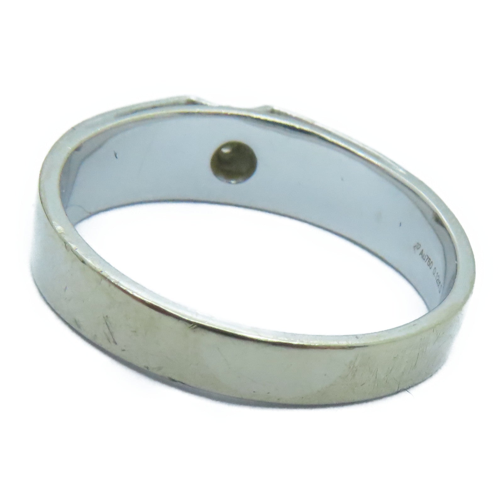JEWELRY 18K白金Diamond Ring 0.12ct钻石戒指US#9.5