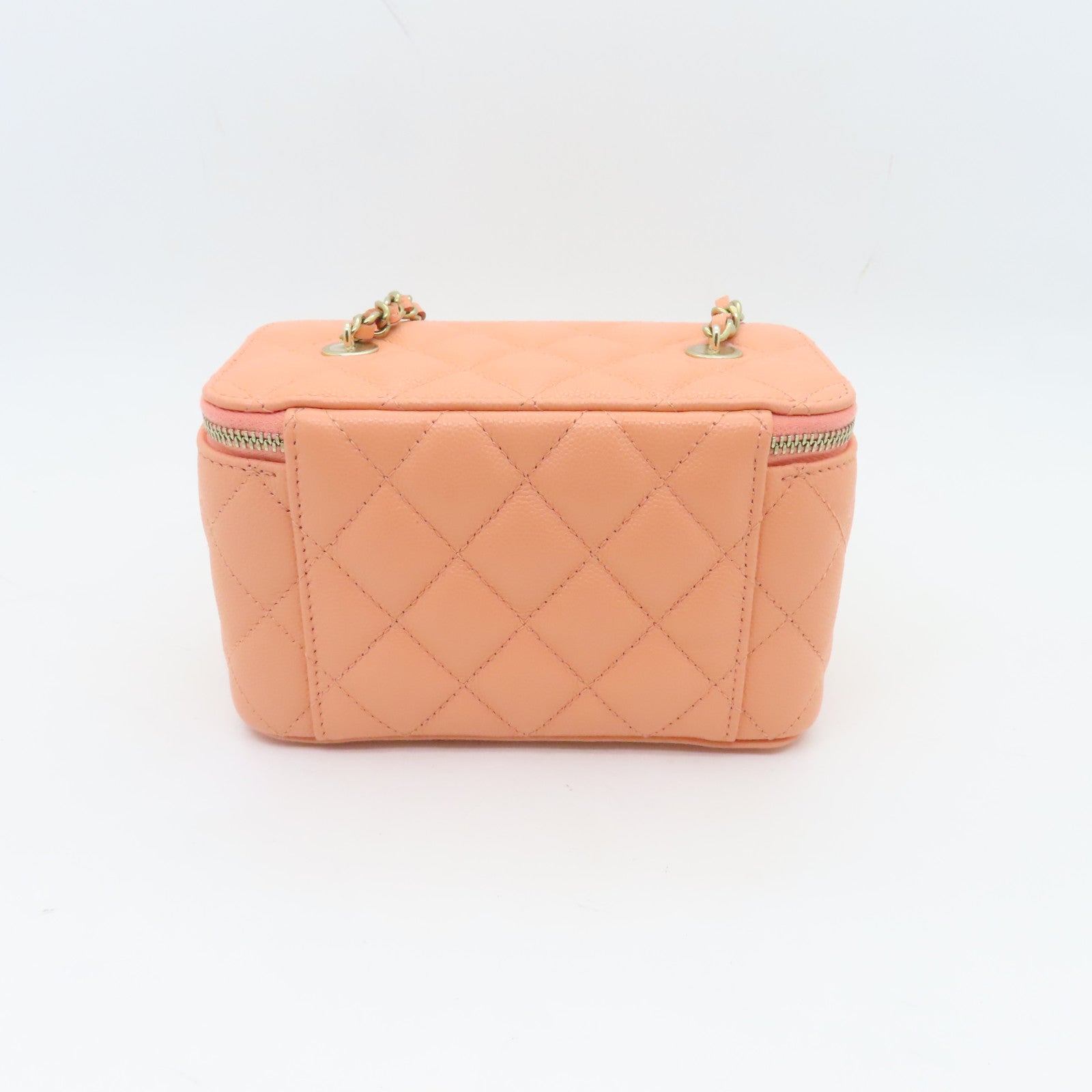 CHANEL 【激減優惠】菱格Caviar皮革Chain Shoulder Bag金扣鏈帶肩背袋粉紅色