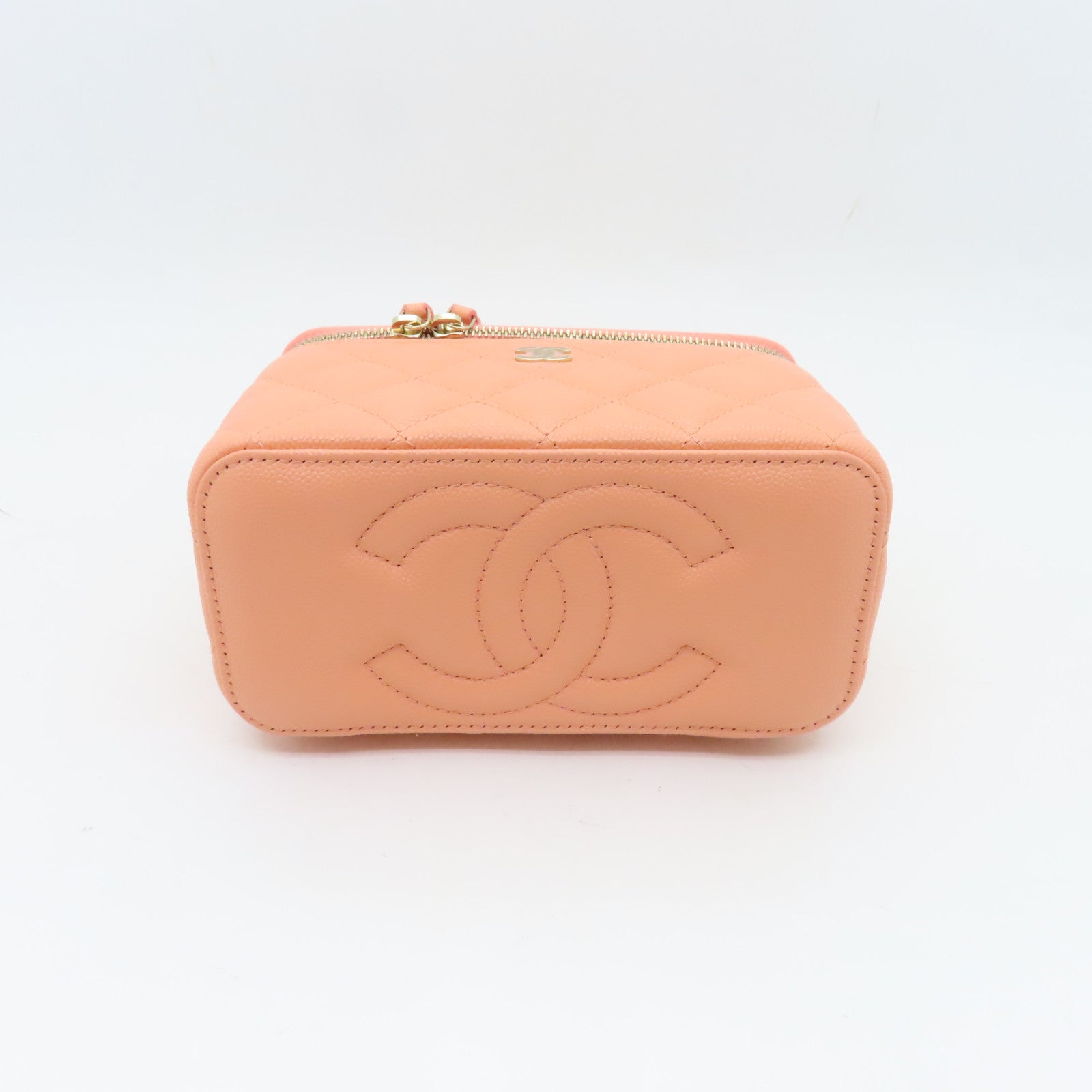 CHANEL 【激減優惠】菱格Caviar皮革Chain Shoulder Bag金扣鏈帶肩背袋粉紅色