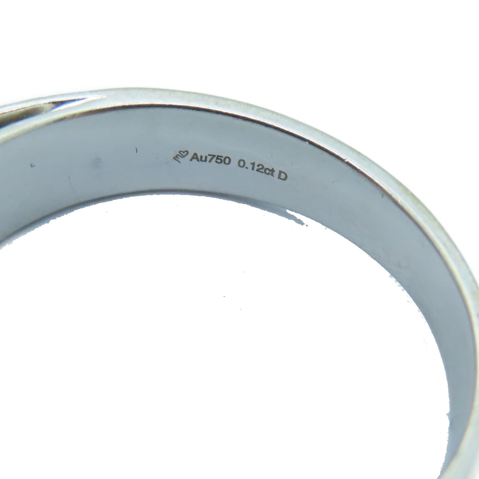 JEWELRY 18K白金Diamond Ring 0.12ct钻石戒指US#9.5