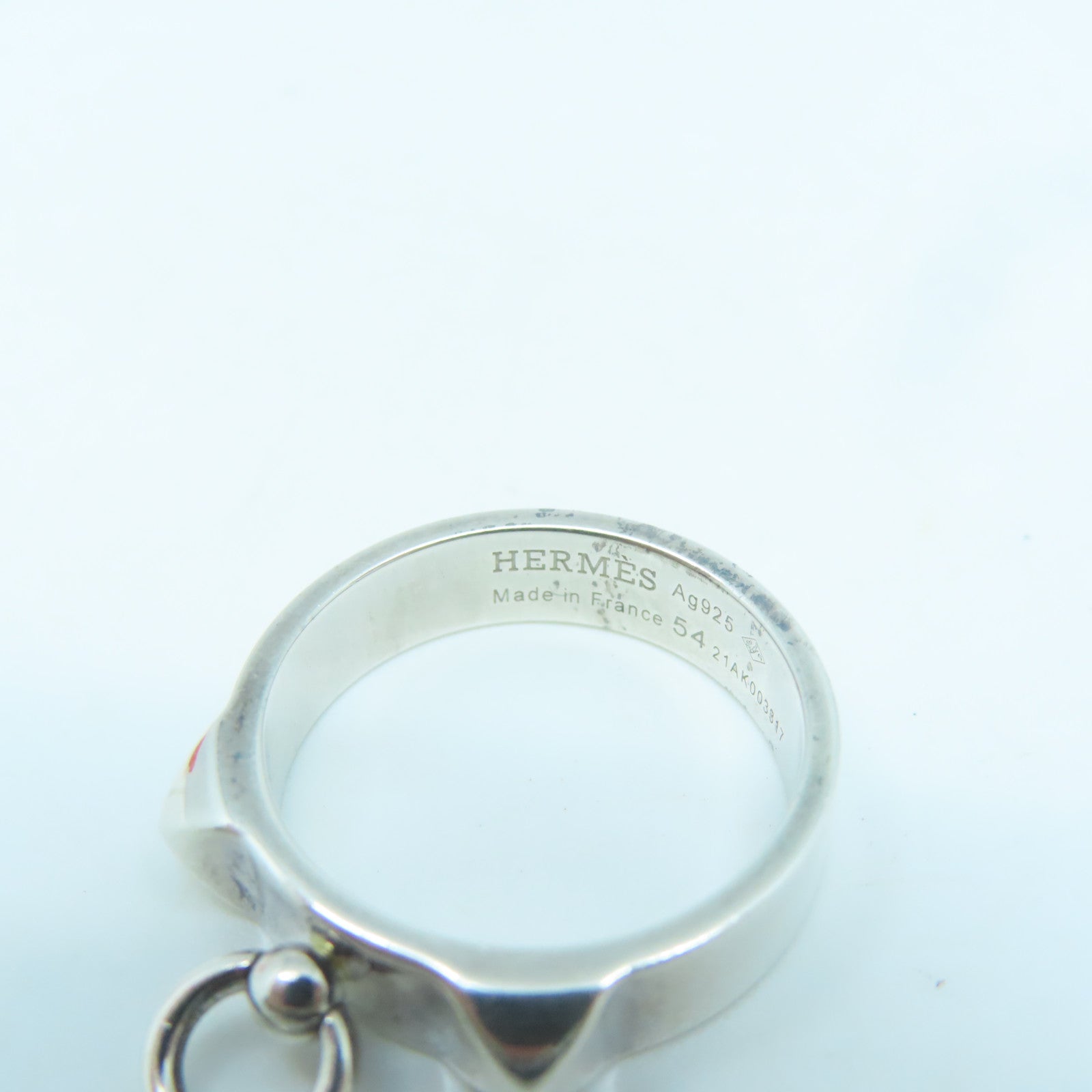 HERMES 【激減優惠】925純銀Collier De Chien戒指US#7/Hermes#54