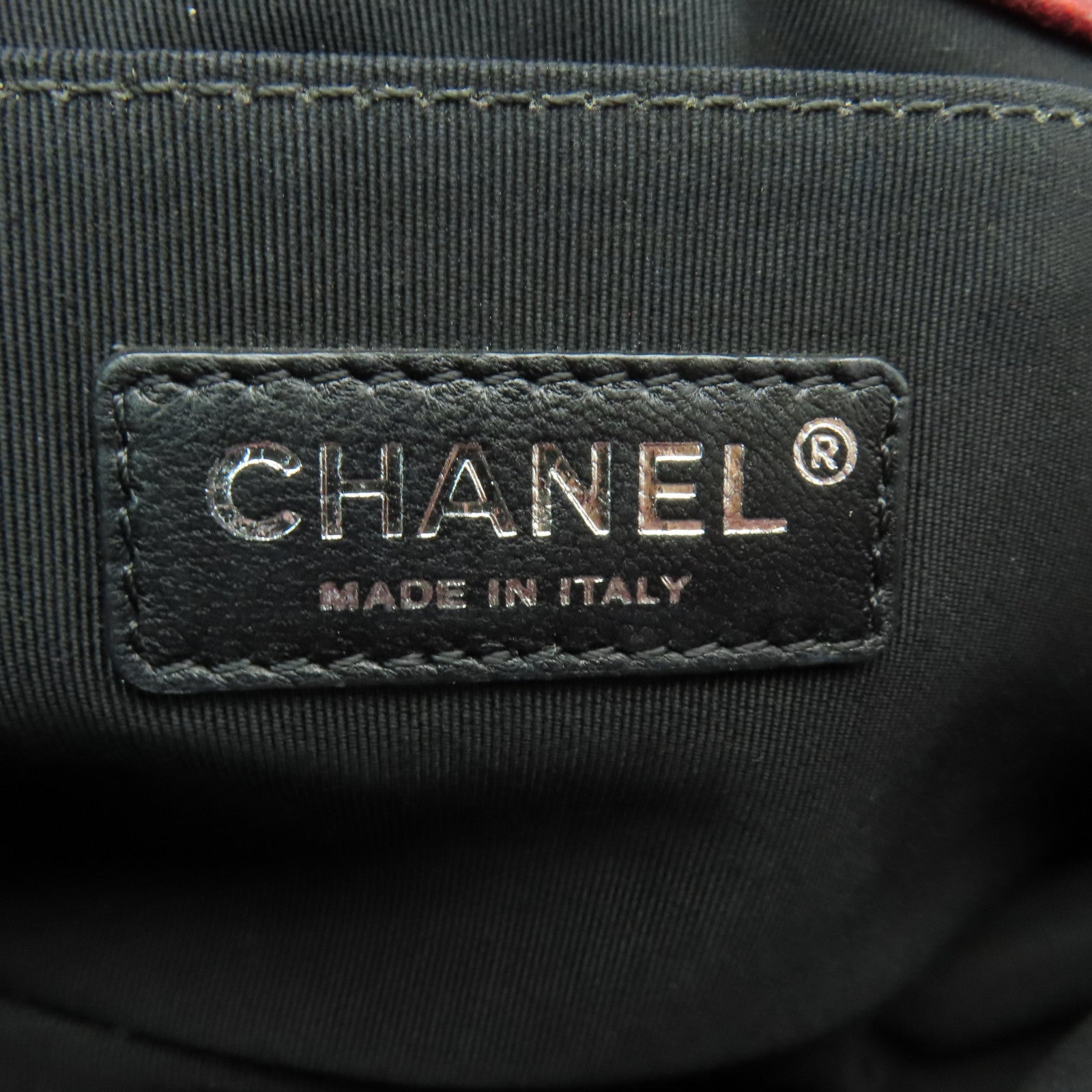 CHANEL 菱格牛皮皮革Boy 25銀扣鏈帶肩背袋紅色