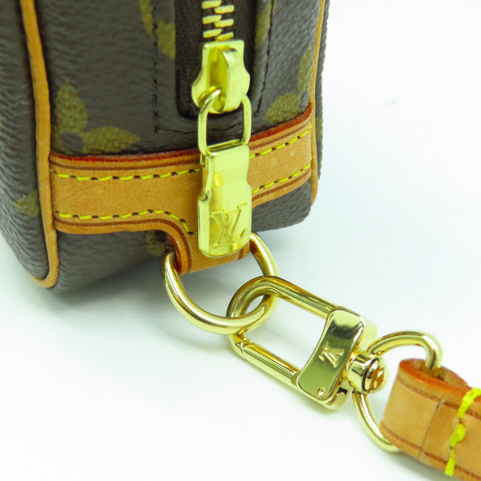 LOUIS VUITTON Monogram Trousse Wapiti Pouch金扣手拿包啡色
