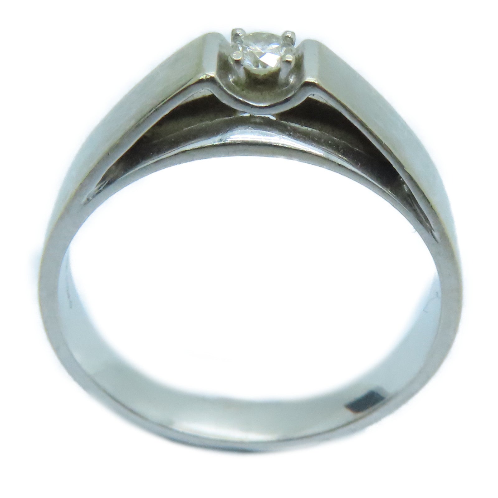 JEWELRY 18K白金Diamond Ring 0.12ct钻石戒指US#9.5