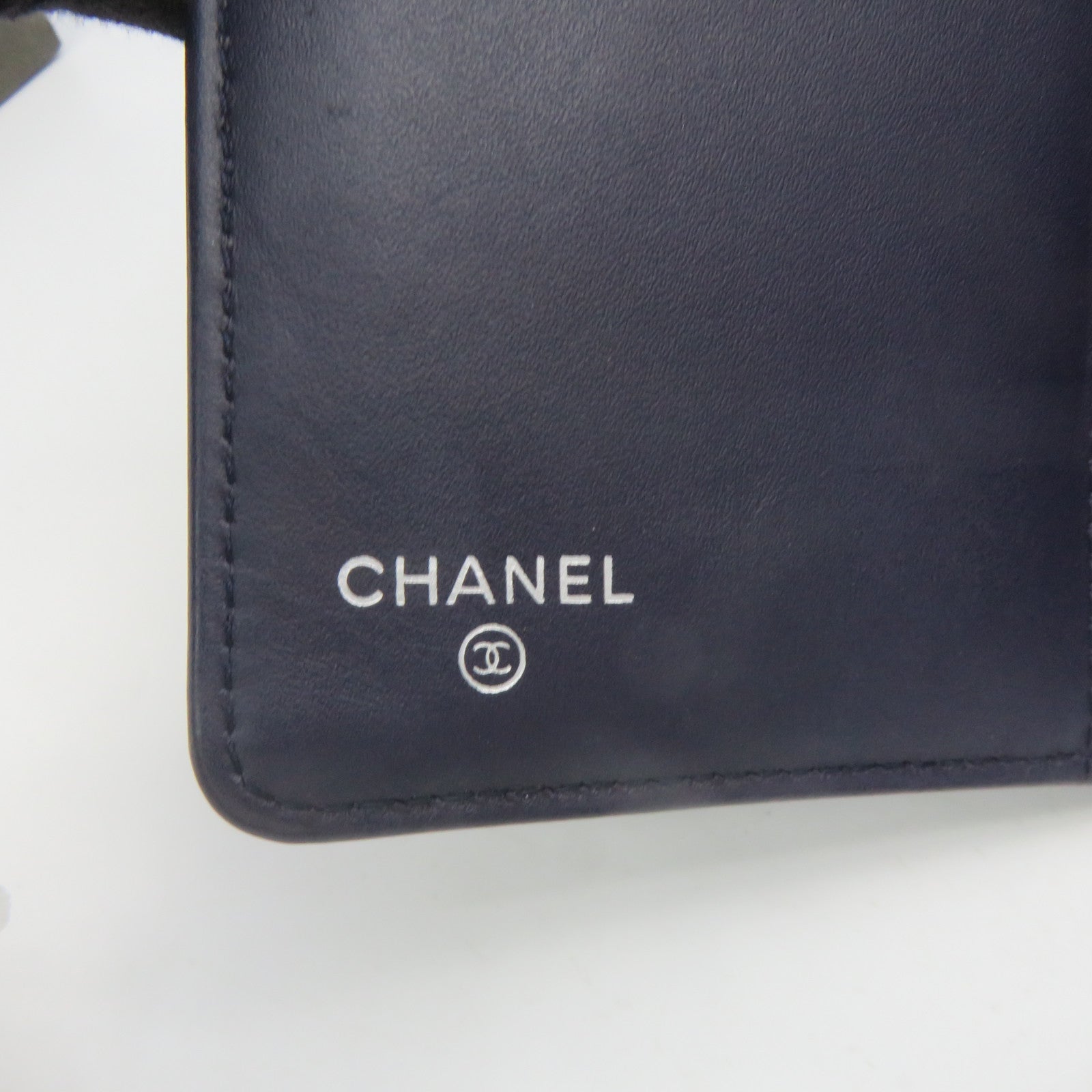 CHANEL Caviar Leather Long Wallet Purple
