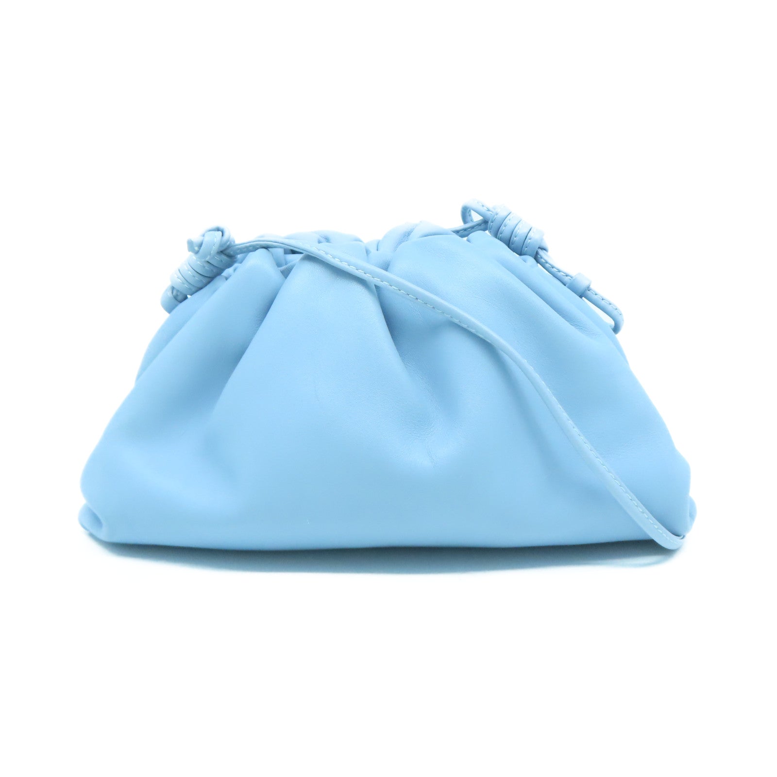 BOTTEGA VENETA 牛皮皮革Pouch With Strap金扣肩背袋藍色