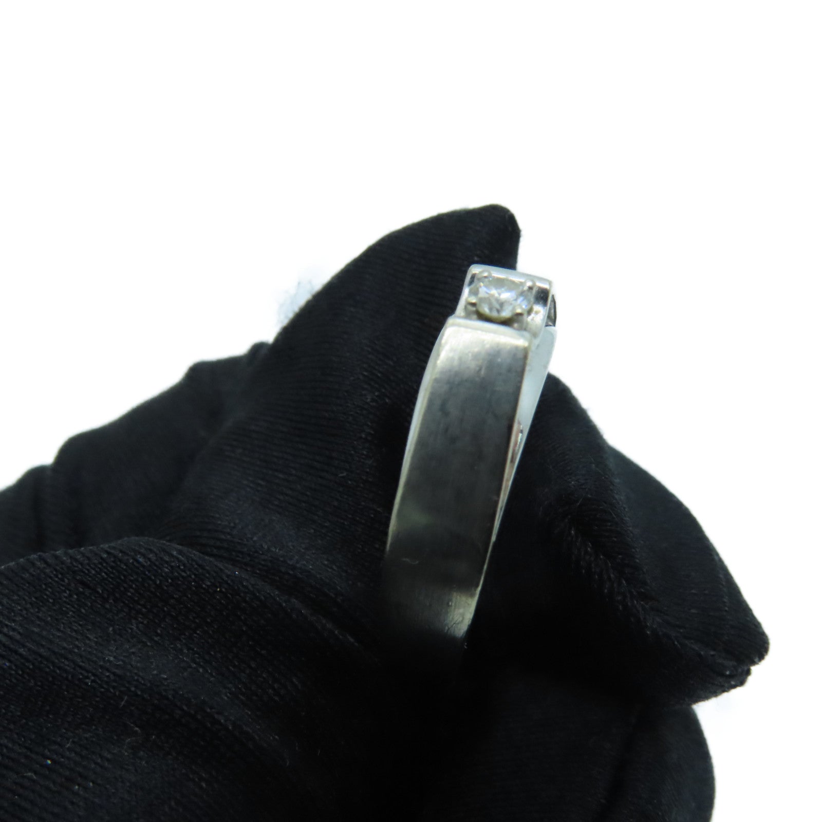 JEWELRY 18K白金Diamond Ring 0.12ct钻石戒指US#9.5