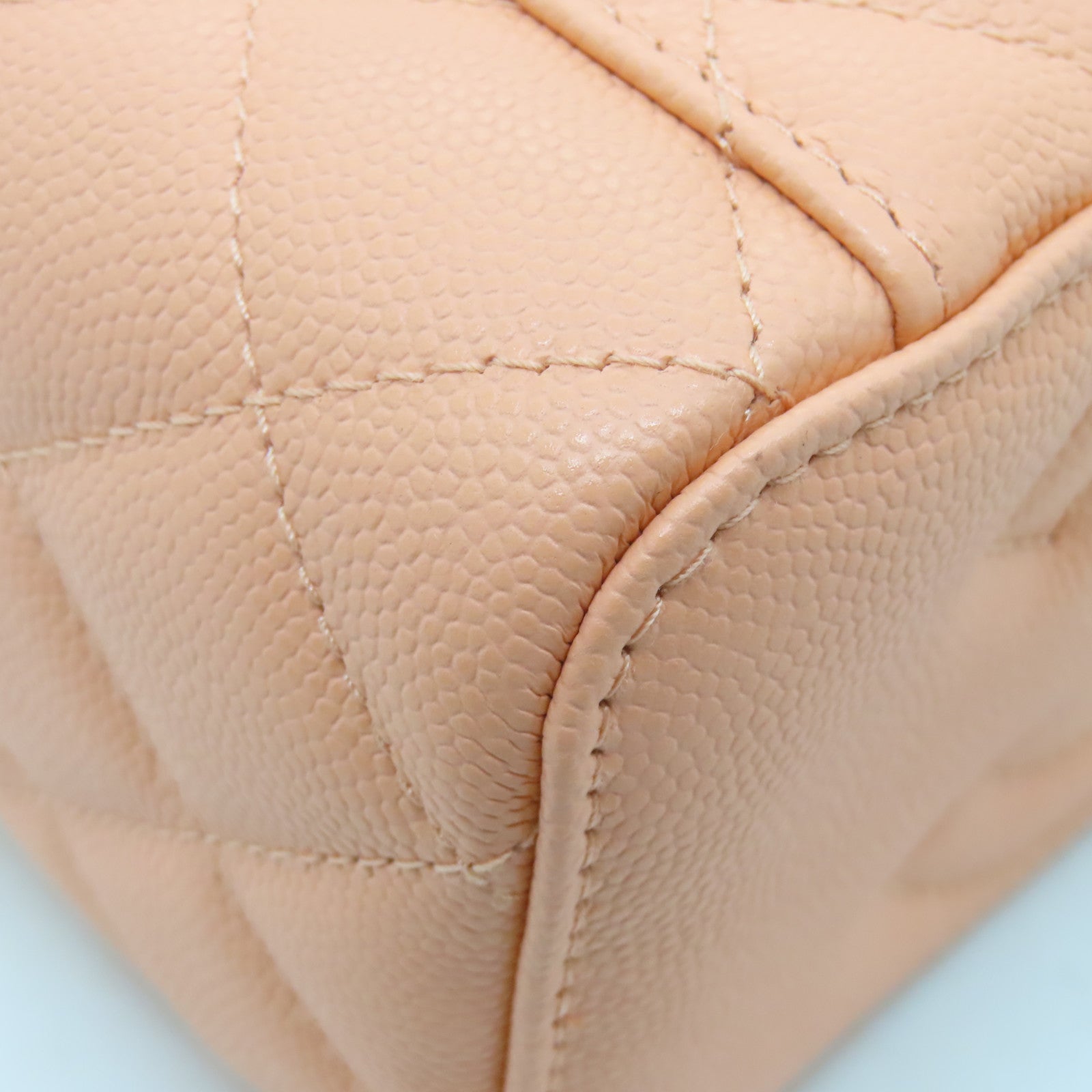 CHANEL 【激減優惠】菱格Caviar皮革Chain Shoulder Bag金扣鏈帶肩背袋粉紅色