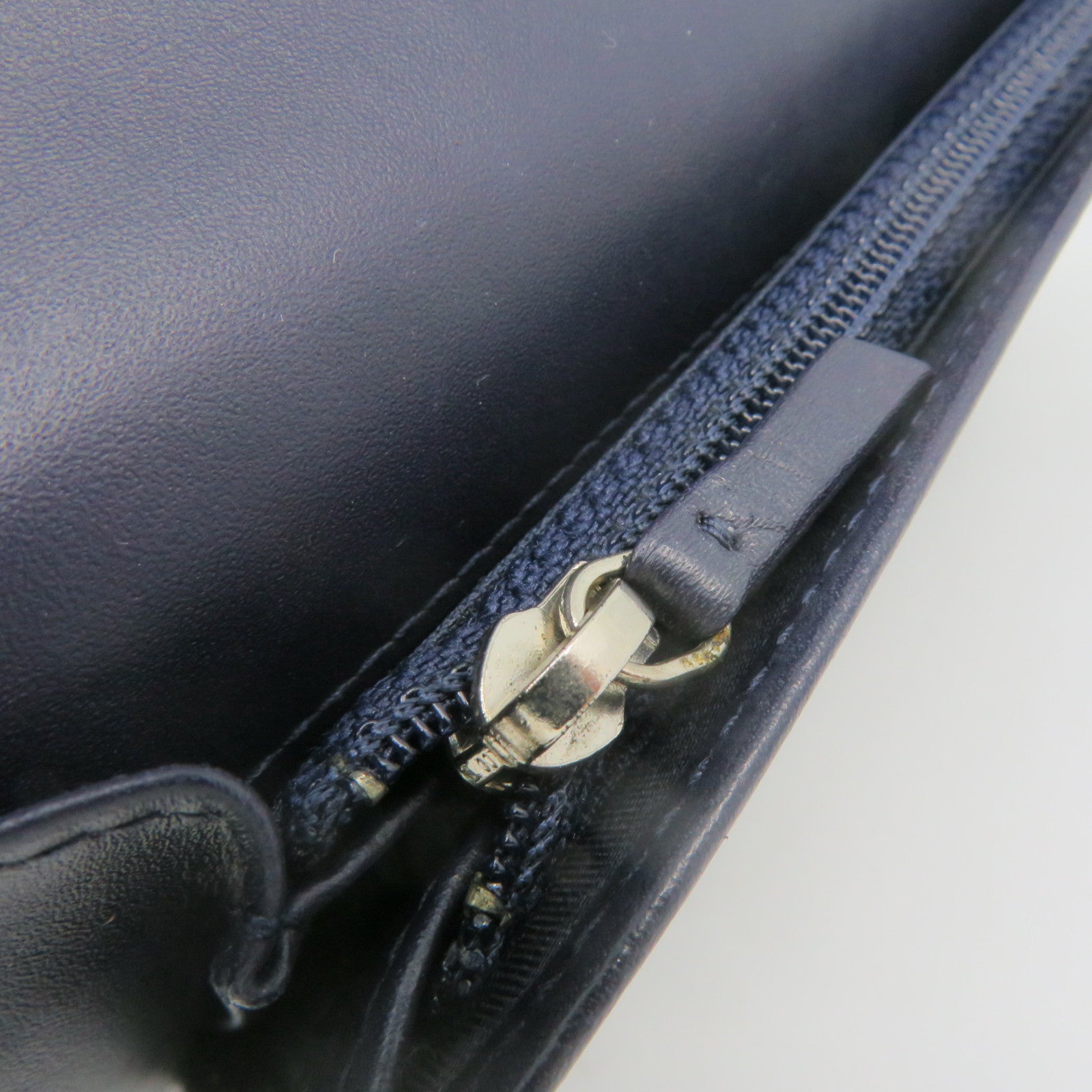 CHANEL Caviar Leather Long Wallet Purple