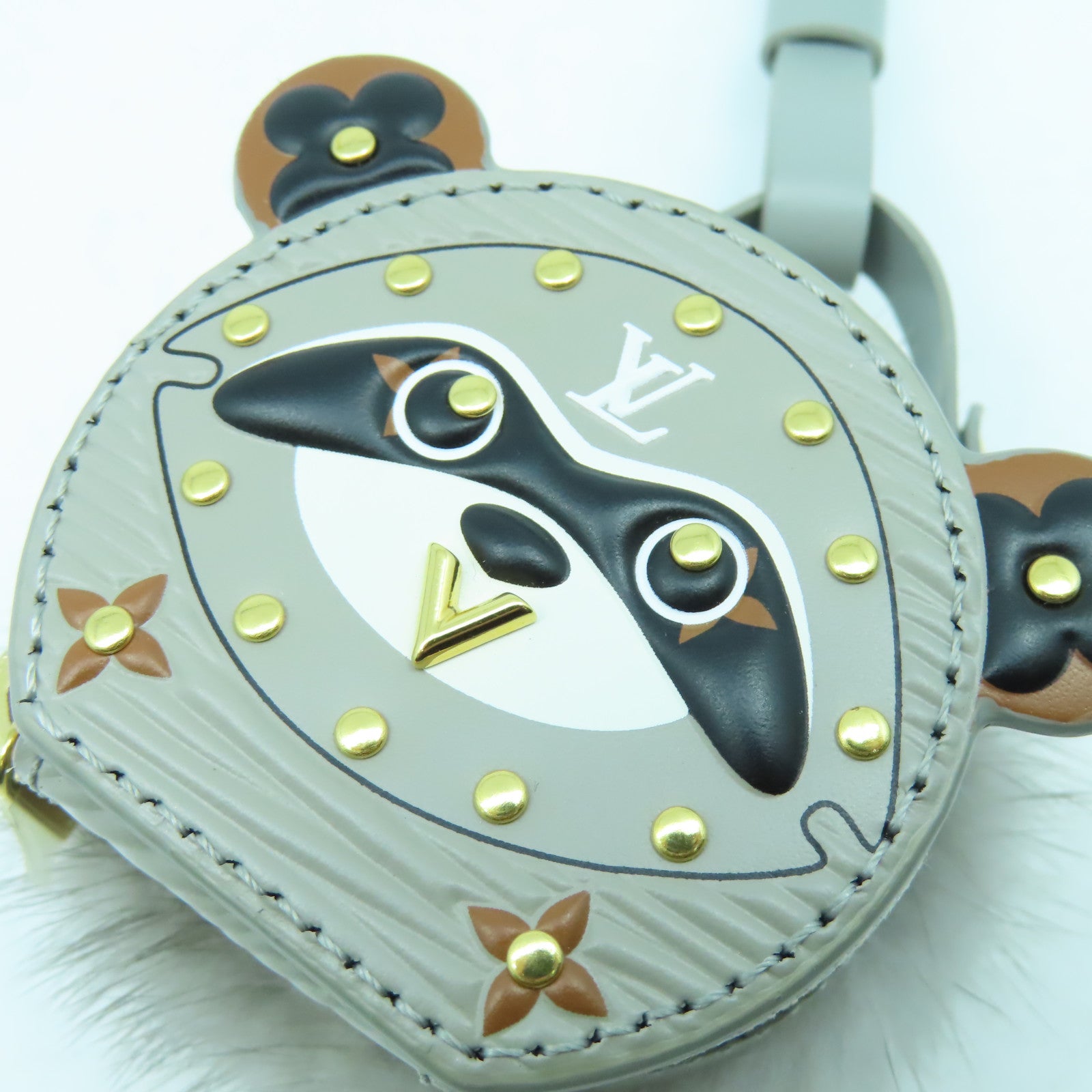 LOUIS VUITTON 皮革/皮草Key Ring/Charm金扣鑰匙圈/掛飾灰色