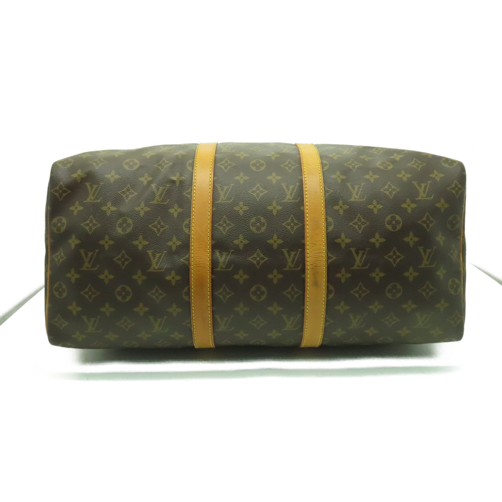 LOUIS VUITTON Monogram Keepall 50金扣波士頓包棕色