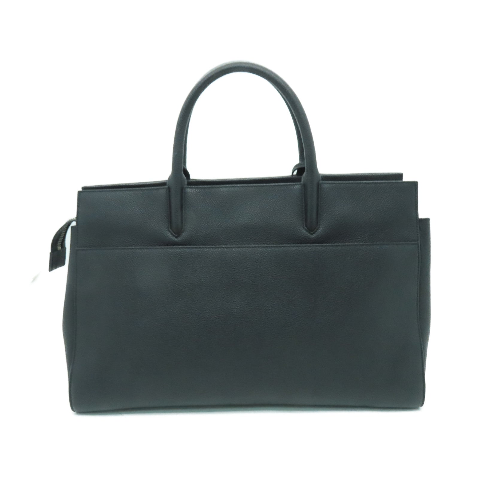 SAINT LAURENT 牛皮皮革2way Shoulder Bag銀扣手挽肩背兩用袋黒色