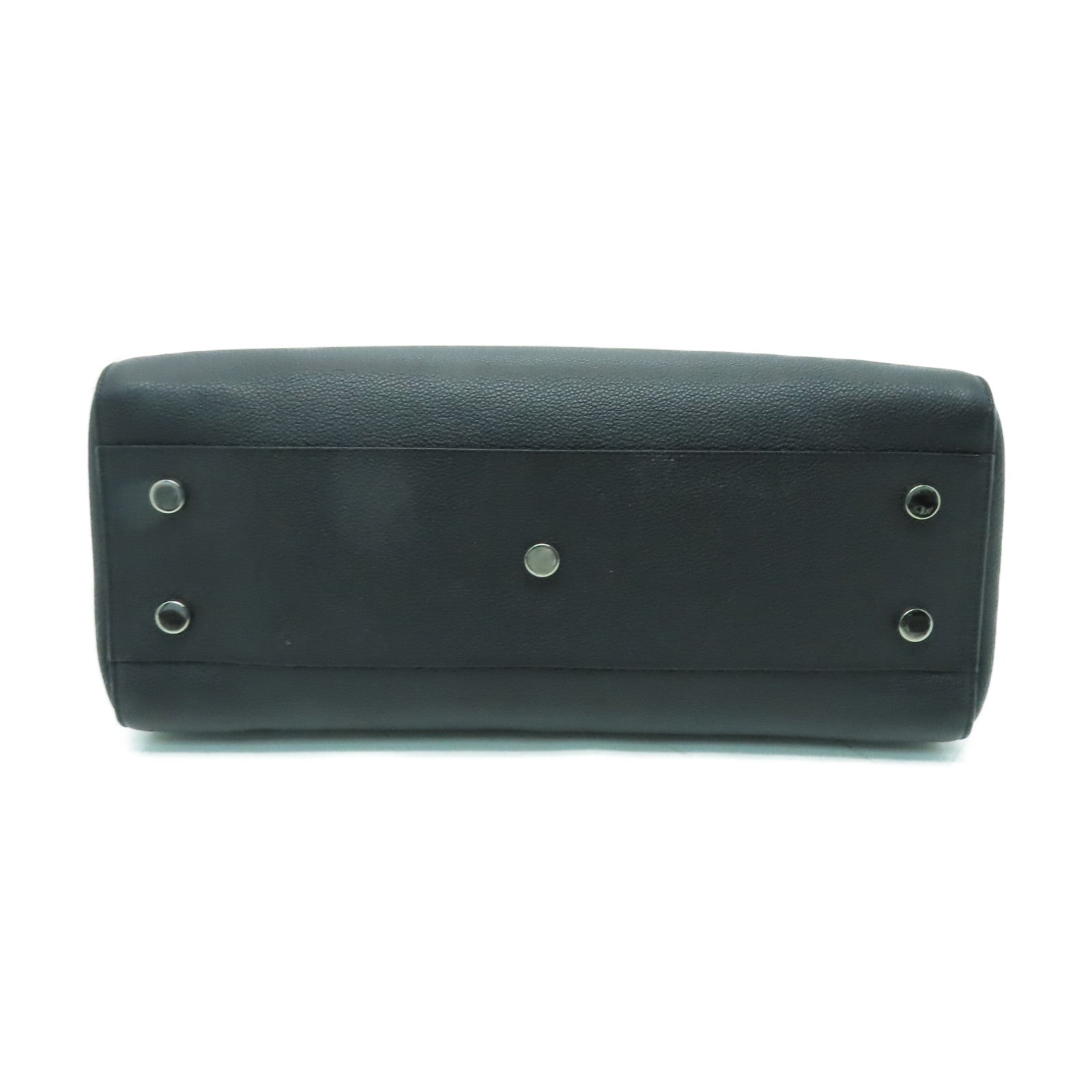 SAINT LAURENT 牛皮皮革2way Shoulder Bag銀扣手挽肩背兩用袋黒色